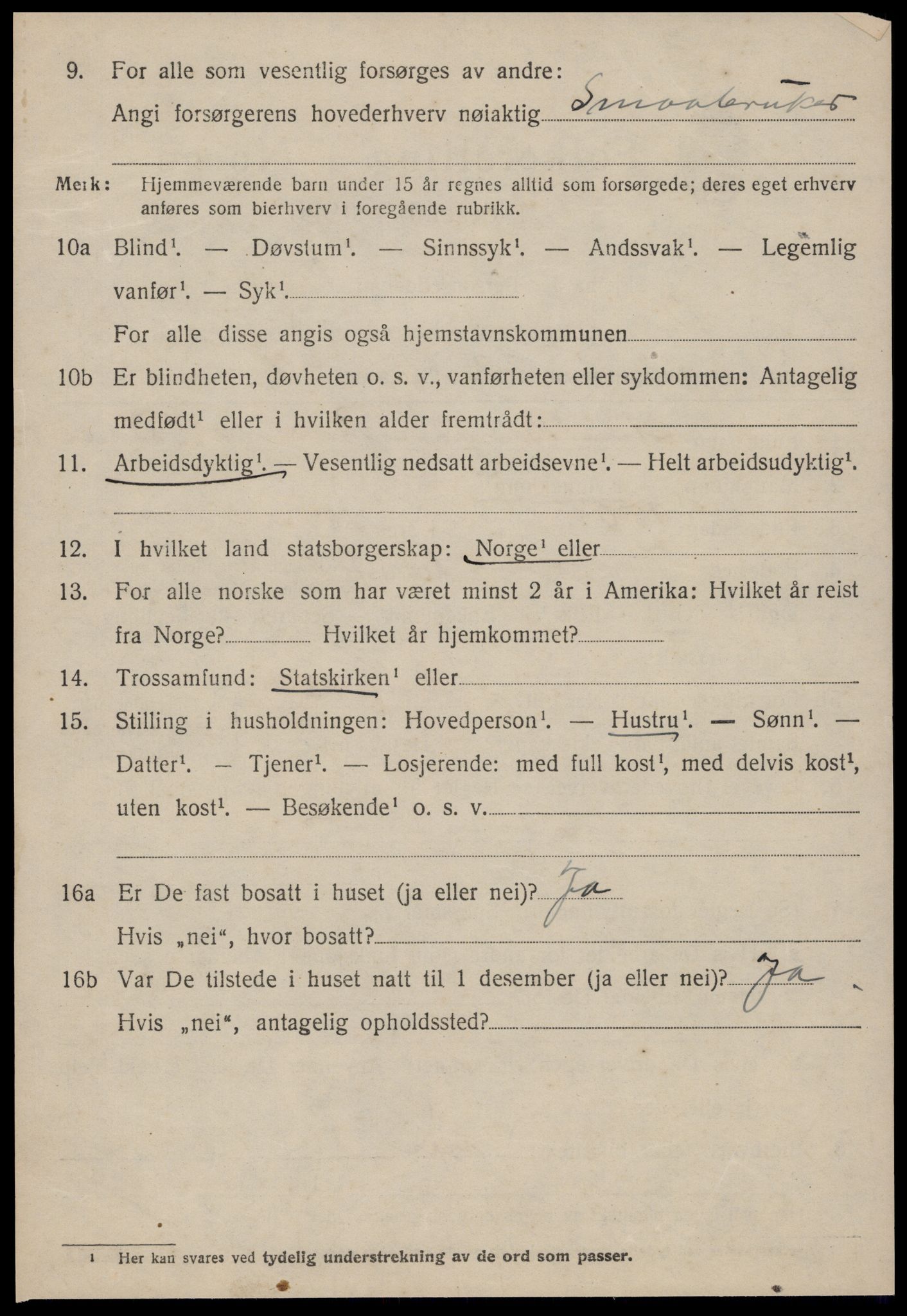 SAT, 1920 census for Kornstad, 1920, p. 2756