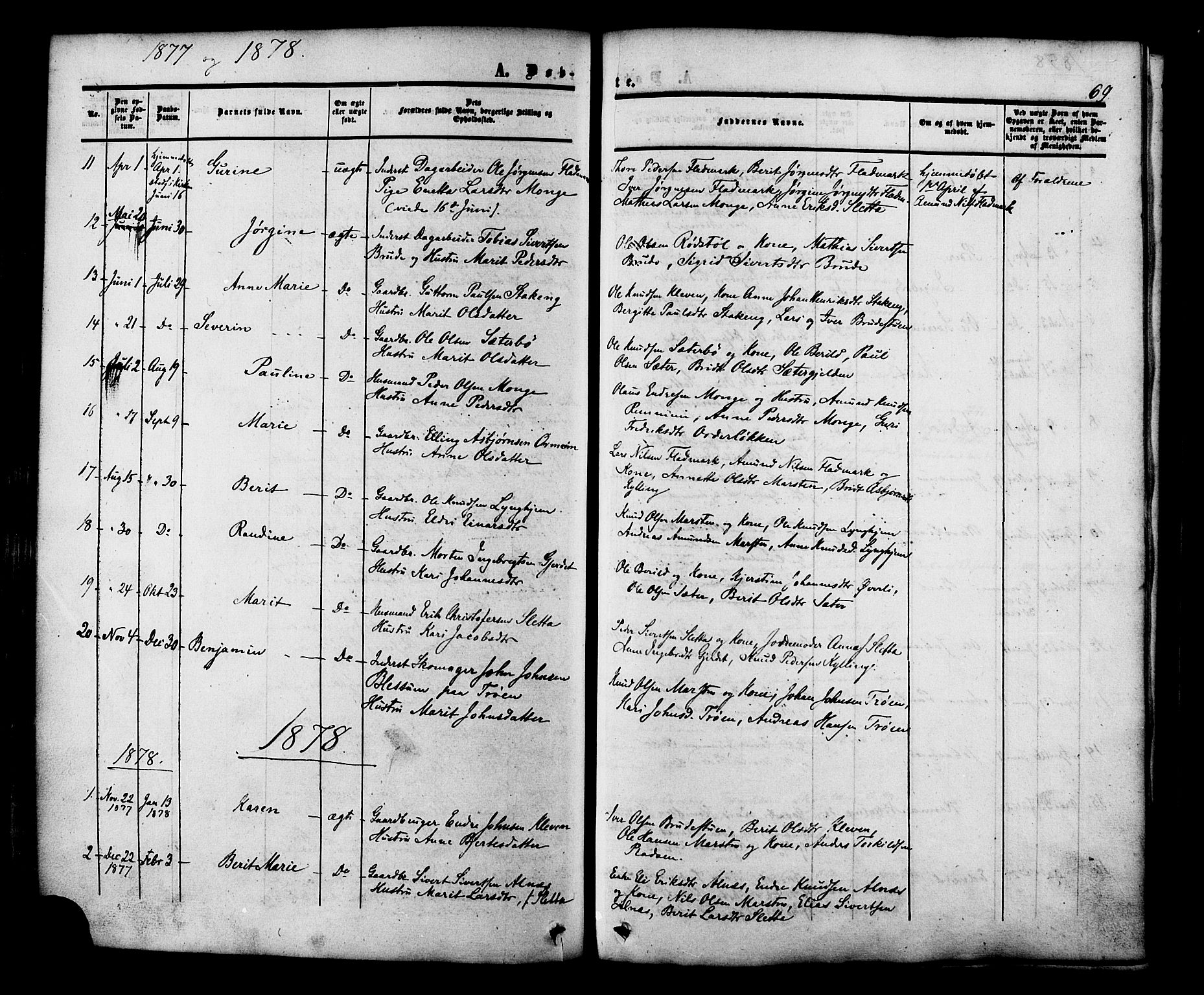 Ministerialprotokoller, klokkerbøker og fødselsregistre - Møre og Romsdal, SAT/A-1454/546/L0594: Parish register (official) no. 546A02, 1854-1882, p. 69