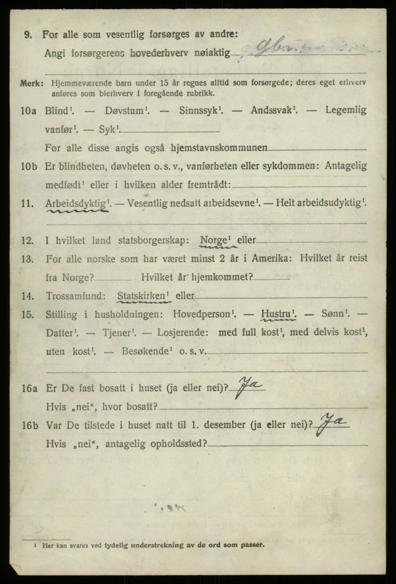 SAB, 1920 census for Stryn, 1920, p. 1301