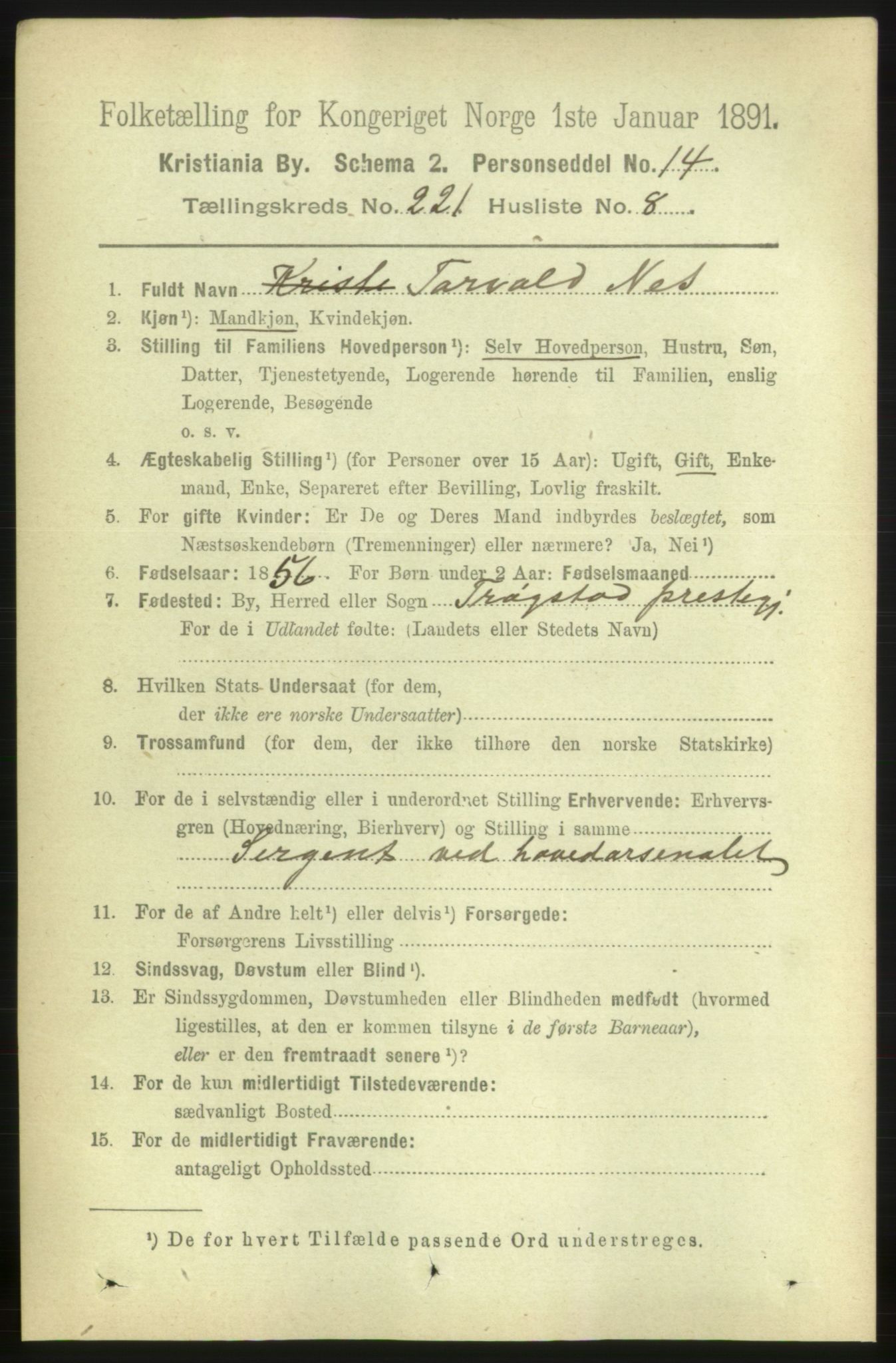 RA, 1891 census for 0301 Kristiania, 1891, p. 132332