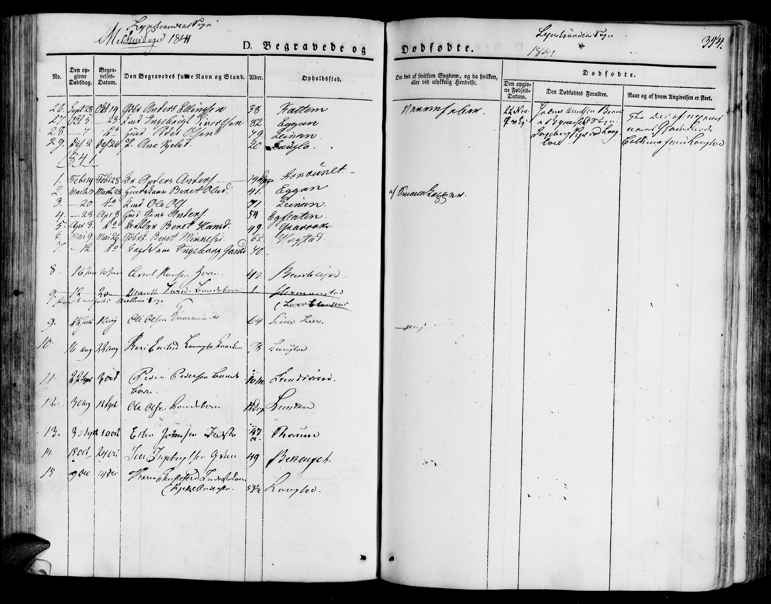 Ministerialprotokoller, klokkerbøker og fødselsregistre - Sør-Trøndelag, AV/SAT-A-1456/691/L1071: Parish register (official) no. 691A05 /2, 1826-1841, p. 354
