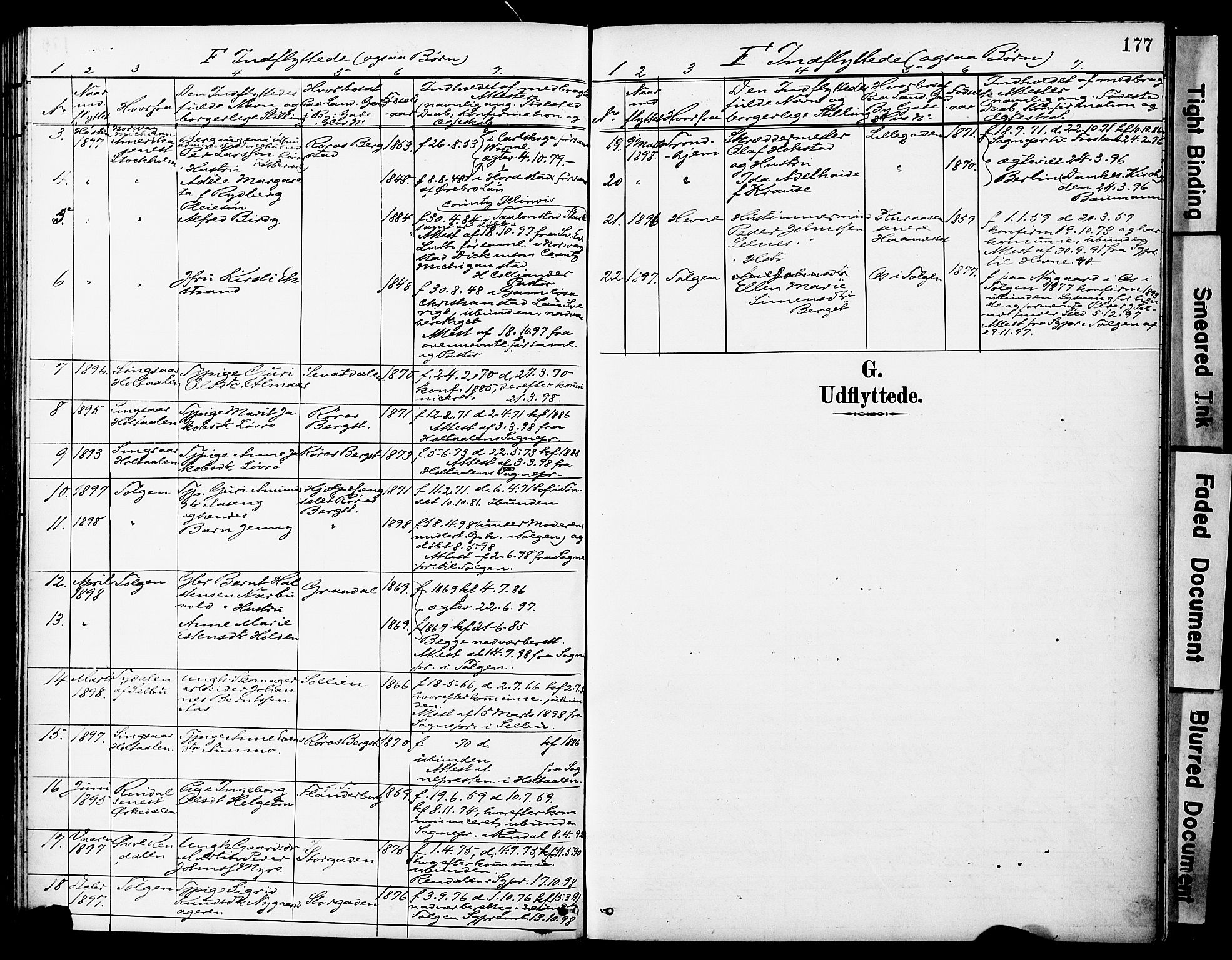 Ministerialprotokoller, klokkerbøker og fødselsregistre - Sør-Trøndelag, SAT/A-1456/681/L0935: Parish register (official) no. 681A13, 1890-1898, p. 177