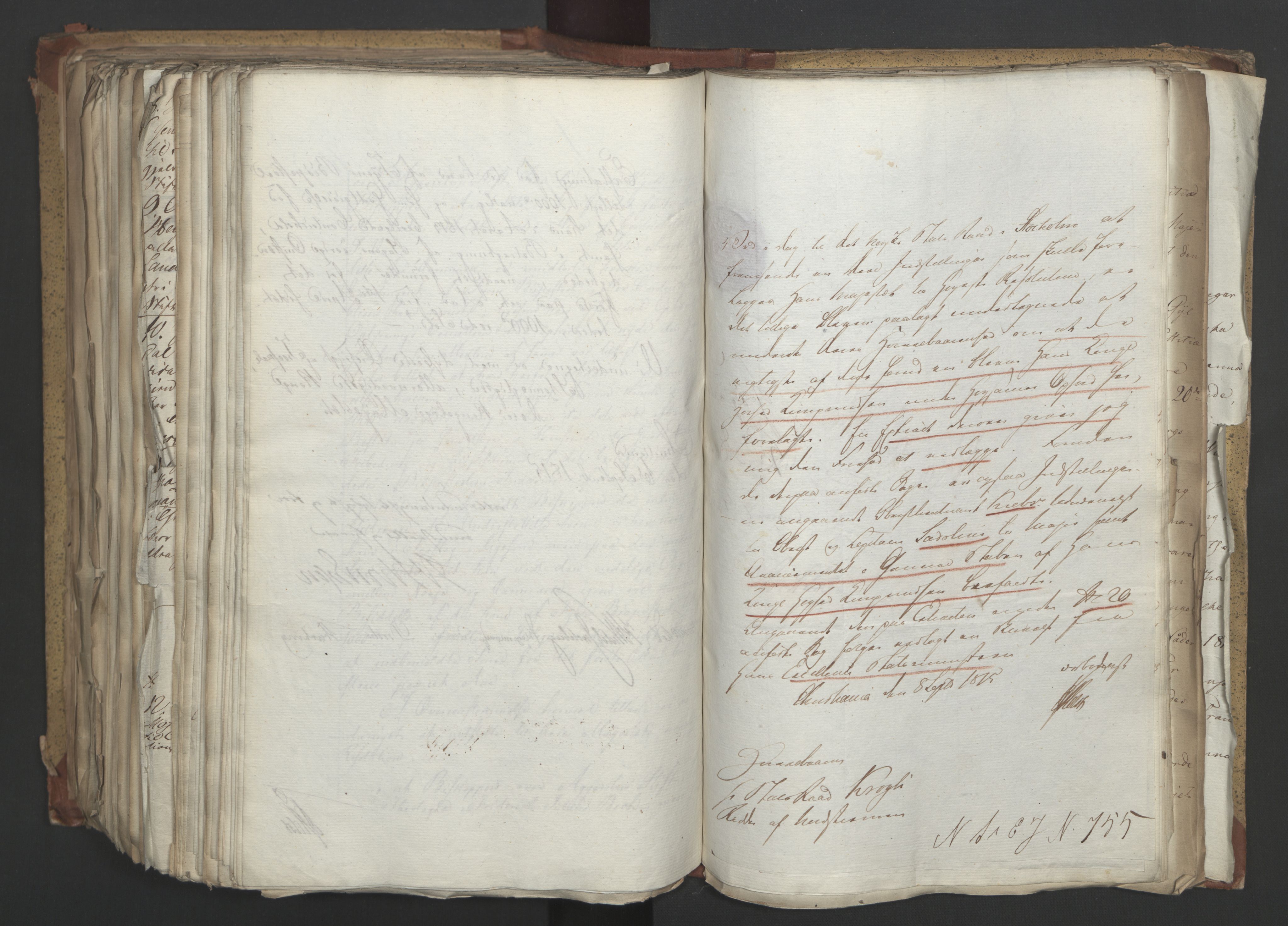 Statsrådsavdelingen i Stockholm, AV/RA-S-1003/D/Da/L0003: Regjeringsinnstillinger nr. 519-787, 1815, p. 505