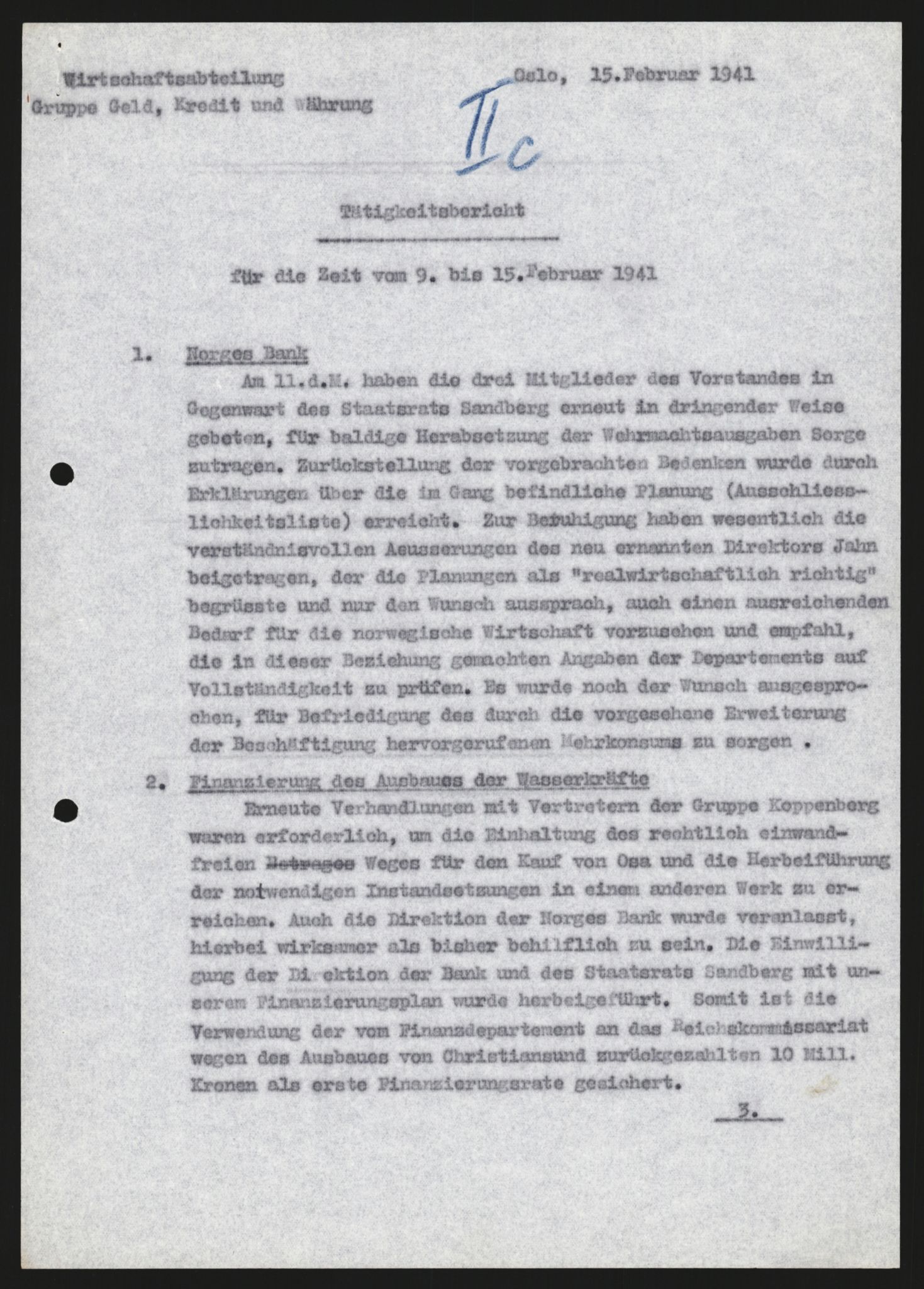 Forsvarets Overkommando. 2 kontor. Arkiv 11.4. Spredte tyske arkivsaker, AV/RA-RAFA-7031/D/Dar/Darb/L0003: Reichskommissariat - Hauptabteilung Vervaltung, 1940-1945, p. 1588