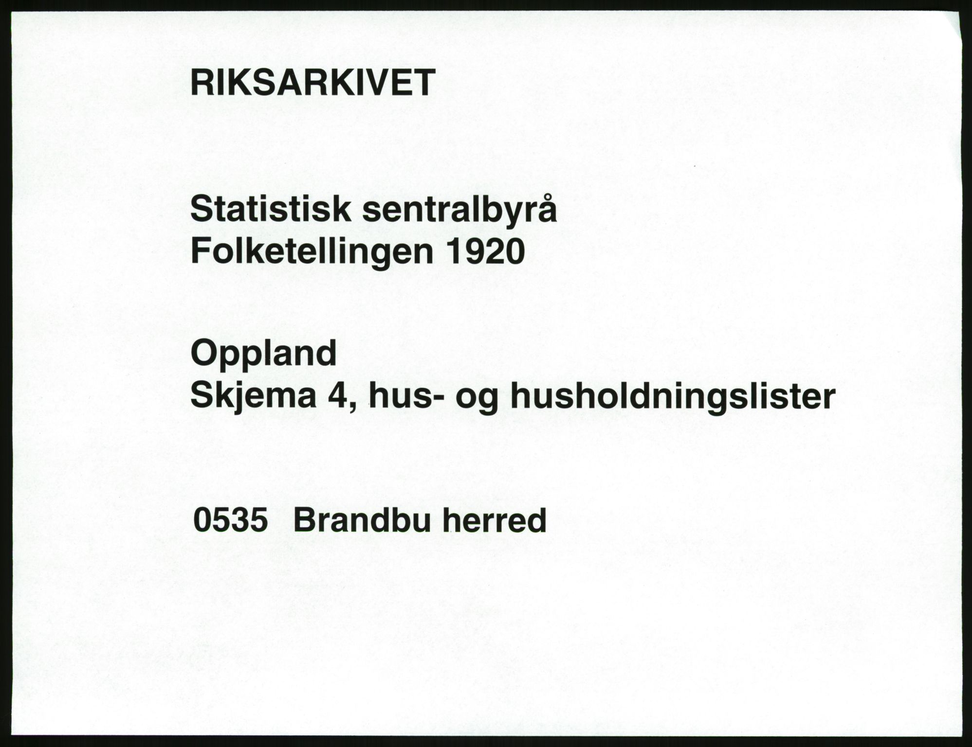 SAH, 1920 census for Brandbu, 1920, p. 39