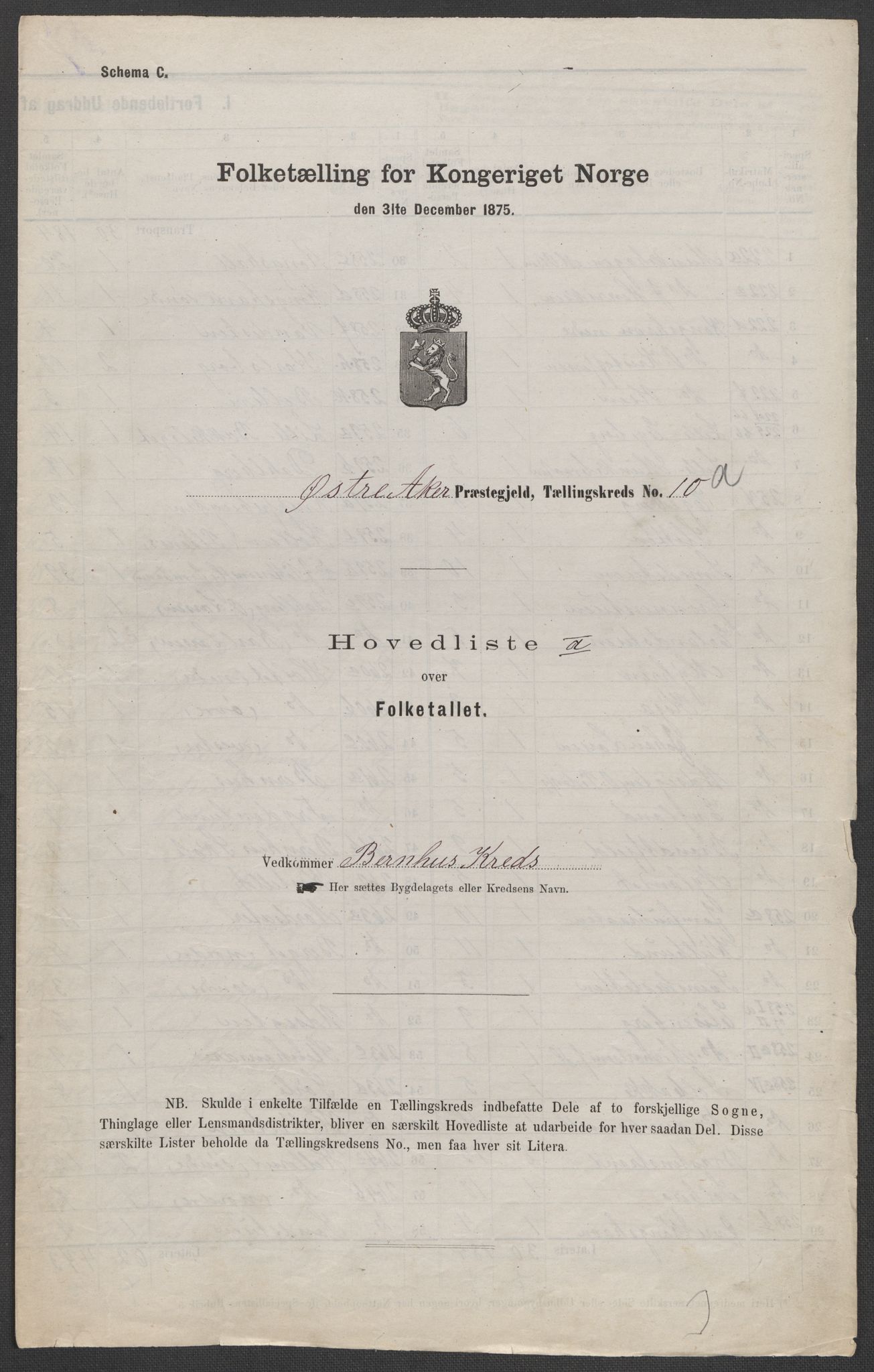 RA, 1875 census for 0218bP Østre Aker, 1875, p. 78