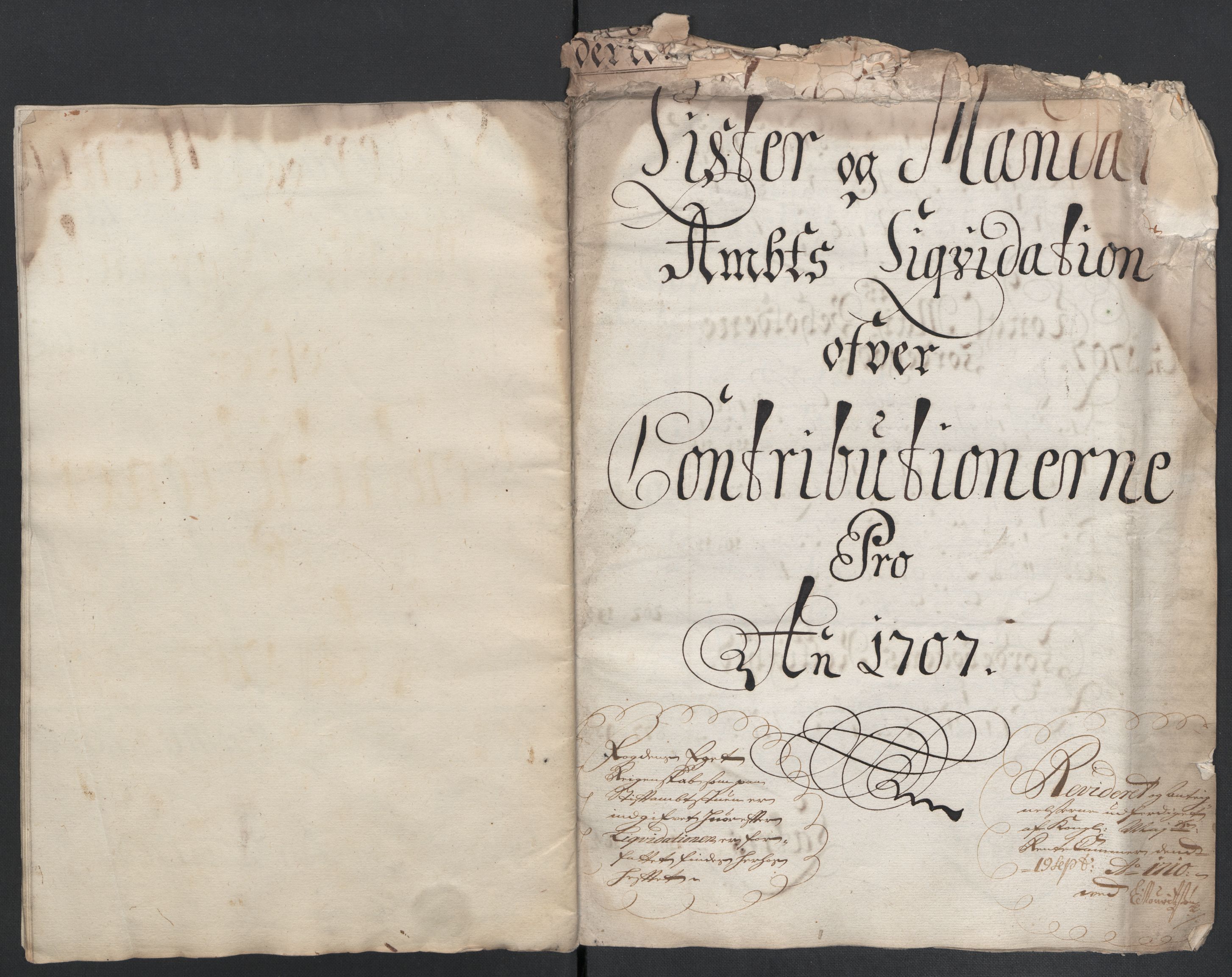 Rentekammeret inntil 1814, Reviderte regnskaper, Fogderegnskap, AV/RA-EA-4092/R43/L2551: Fogderegnskap Lista og Mandal, 1705-1709, p. 411