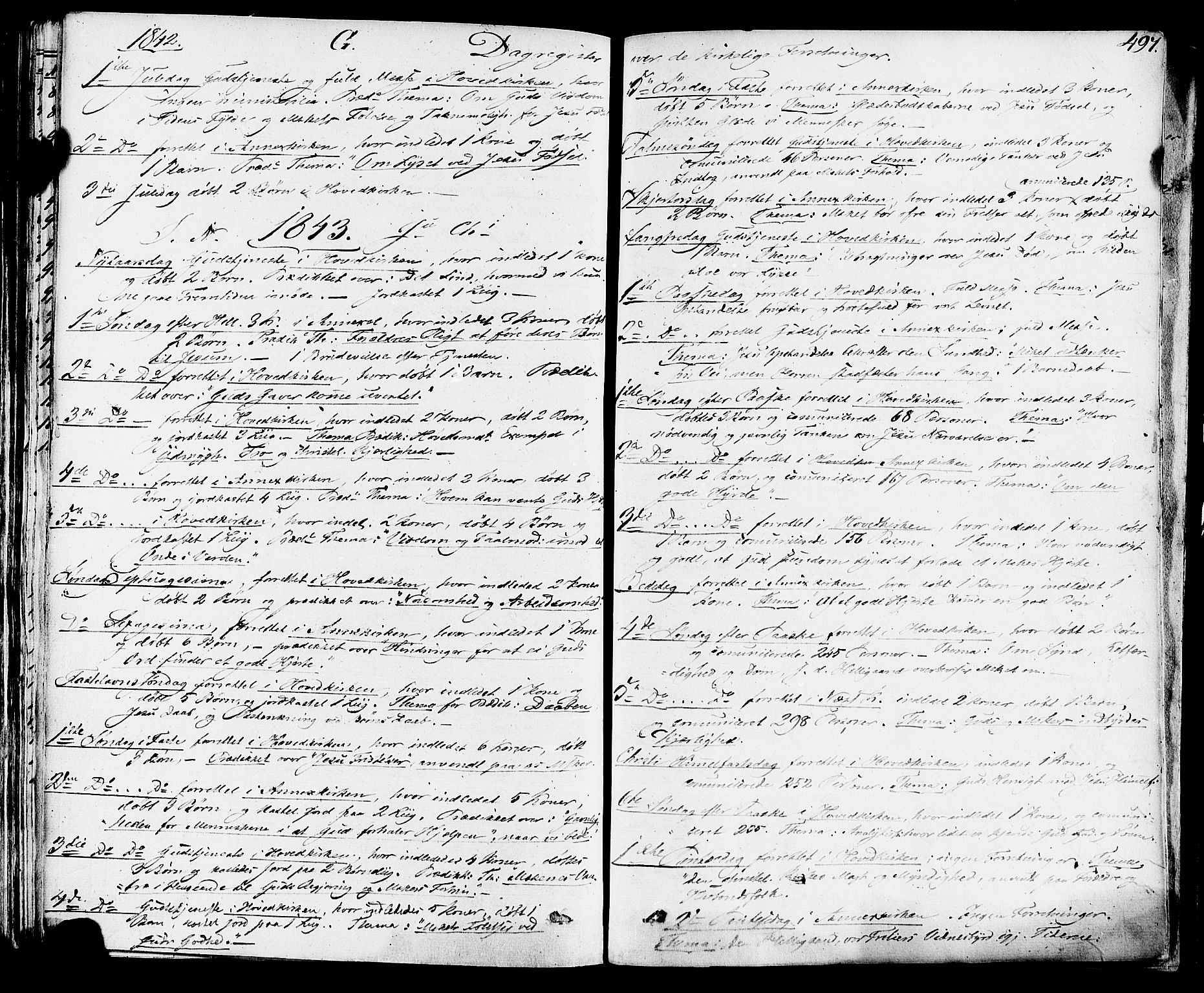 Sauherad kirkebøker, AV/SAKO-A-298/F/Fa/L0006: Parish register (official) no. I 6, 1827-1850, p. 497