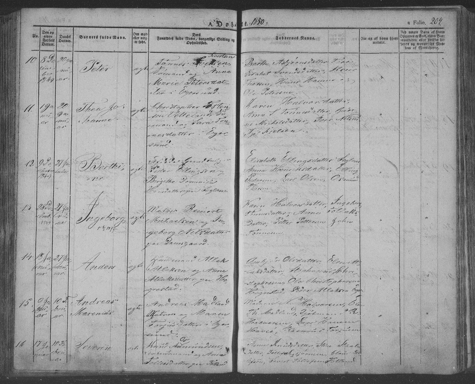 Eigersund sokneprestkontor, AV/SAST-A-101807/S08/L0009: Parish register (official) no. A 9, 1827-1850, p. 204