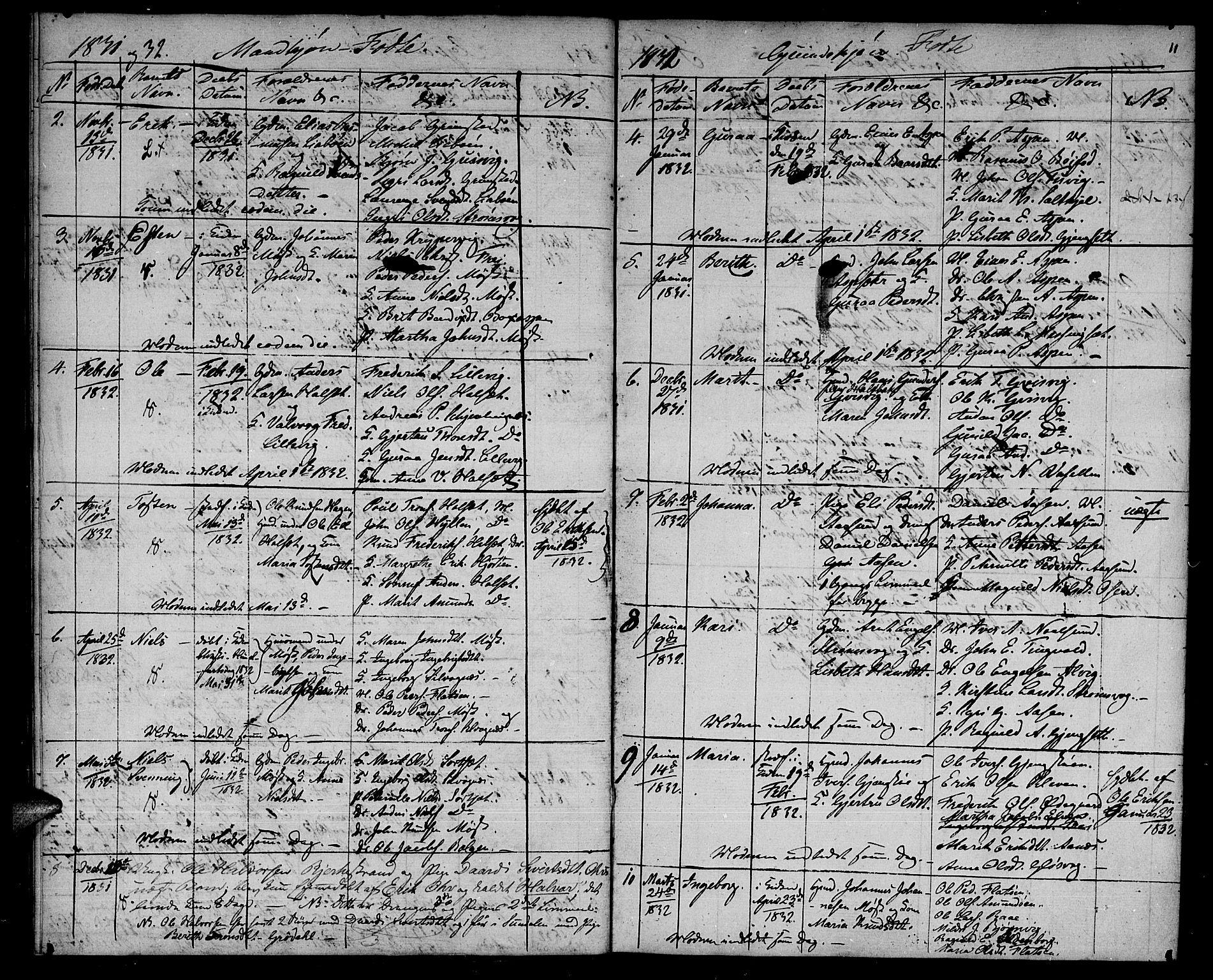 Ministerialprotokoller, klokkerbøker og fødselsregistre - Møre og Romsdal, SAT/A-1454/573/L0872: Parish register (official) no. 573A02, 1828-1832, p. 11