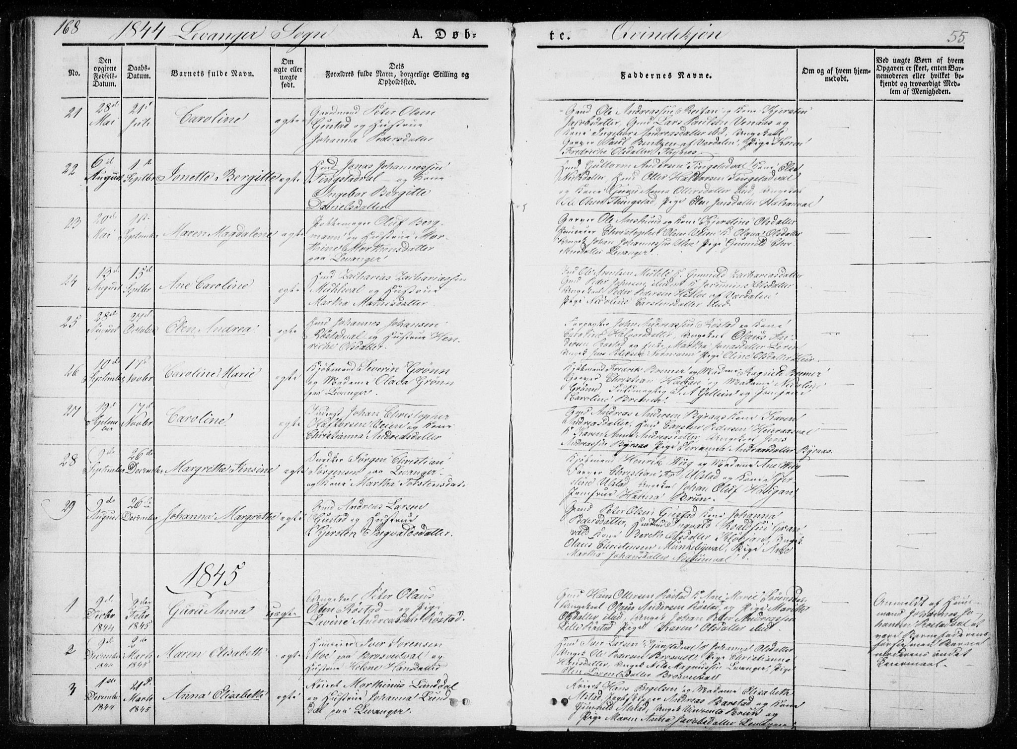 Ministerialprotokoller, klokkerbøker og fødselsregistre - Nord-Trøndelag, SAT/A-1458/720/L0183: Parish register (official) no. 720A01, 1836-1855, p. 55