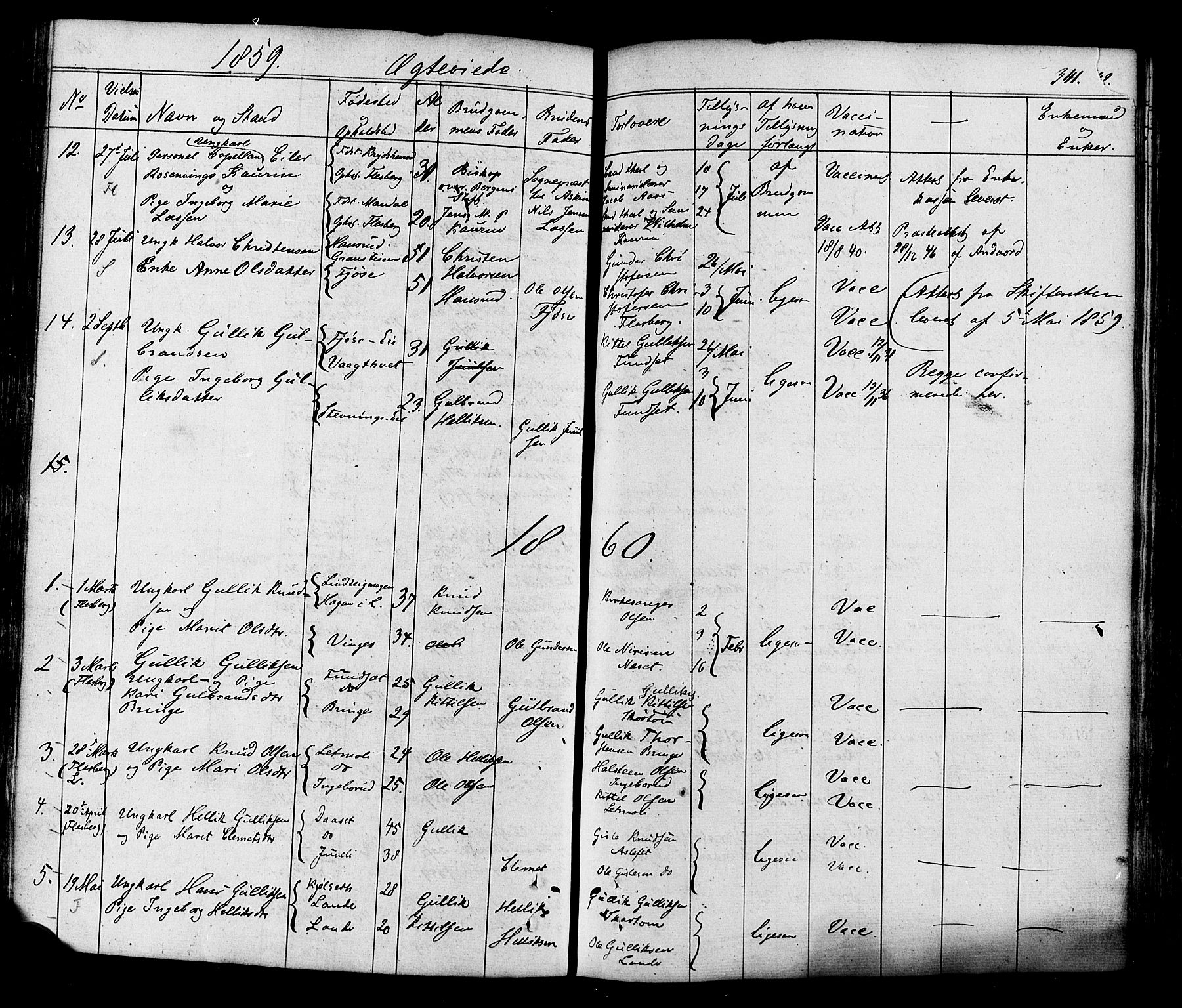 Flesberg kirkebøker, SAKO/A-18/F/Fa/L0006: Parish register (official) no. I 6, 1834-1860, p. 341