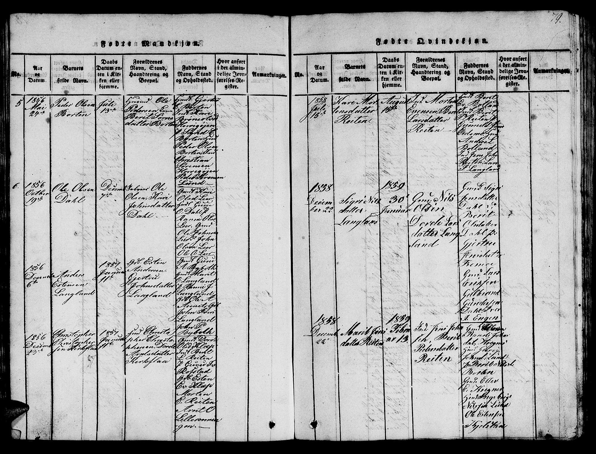 Ministerialprotokoller, klokkerbøker og fødselsregistre - Sør-Trøndelag, AV/SAT-A-1456/693/L1121: Parish register (copy) no. 693C02, 1816-1869, p. 79