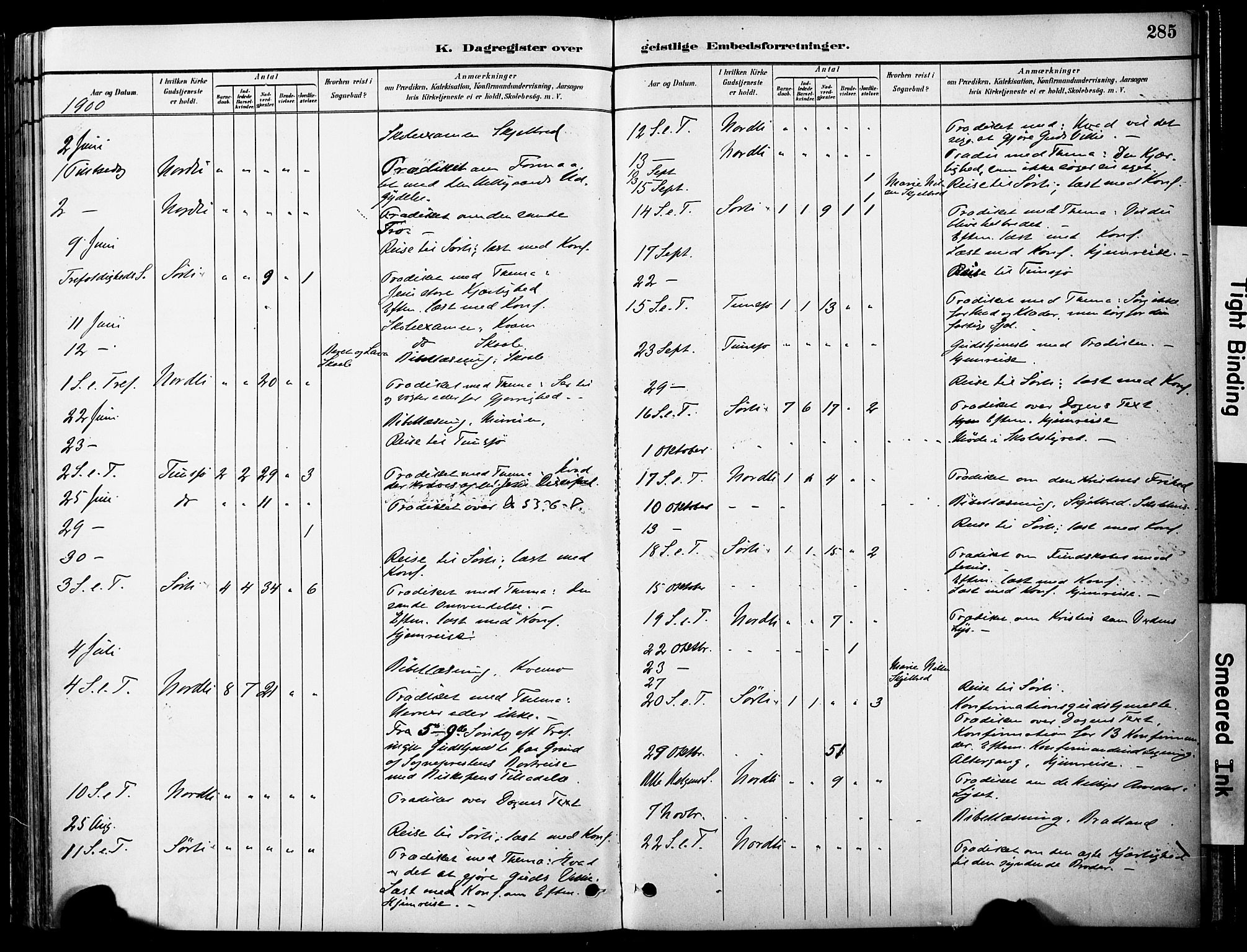 Ministerialprotokoller, klokkerbøker og fødselsregistre - Nord-Trøndelag, SAT/A-1458/755/L0494: Parish register (official) no. 755A03, 1882-1902, p. 285