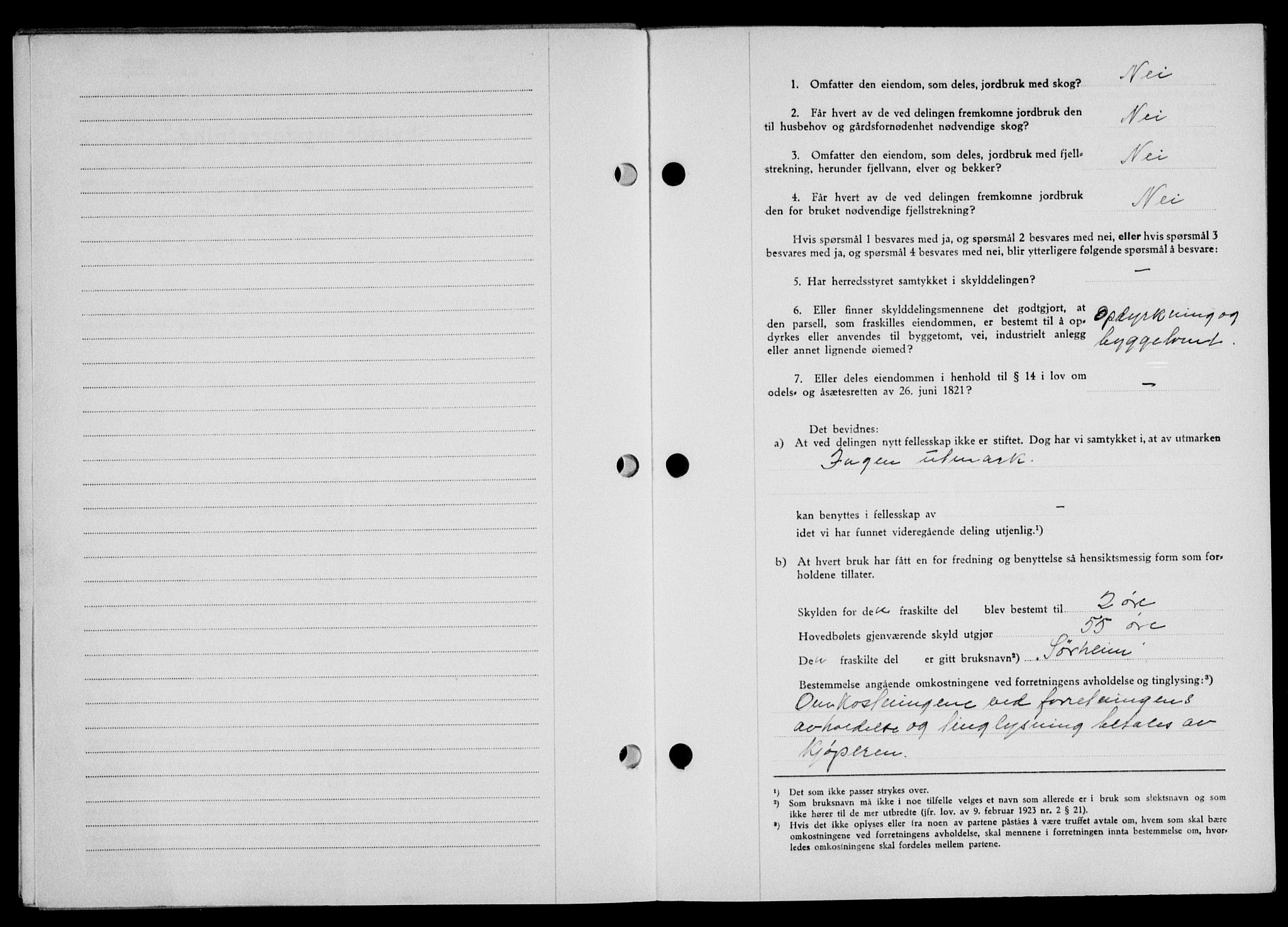 Lofoten sorenskriveri, SAT/A-0017/1/2/2C/L0012a: Mortgage book no. 12a, 1943-1944, Diary no: : 558/1944