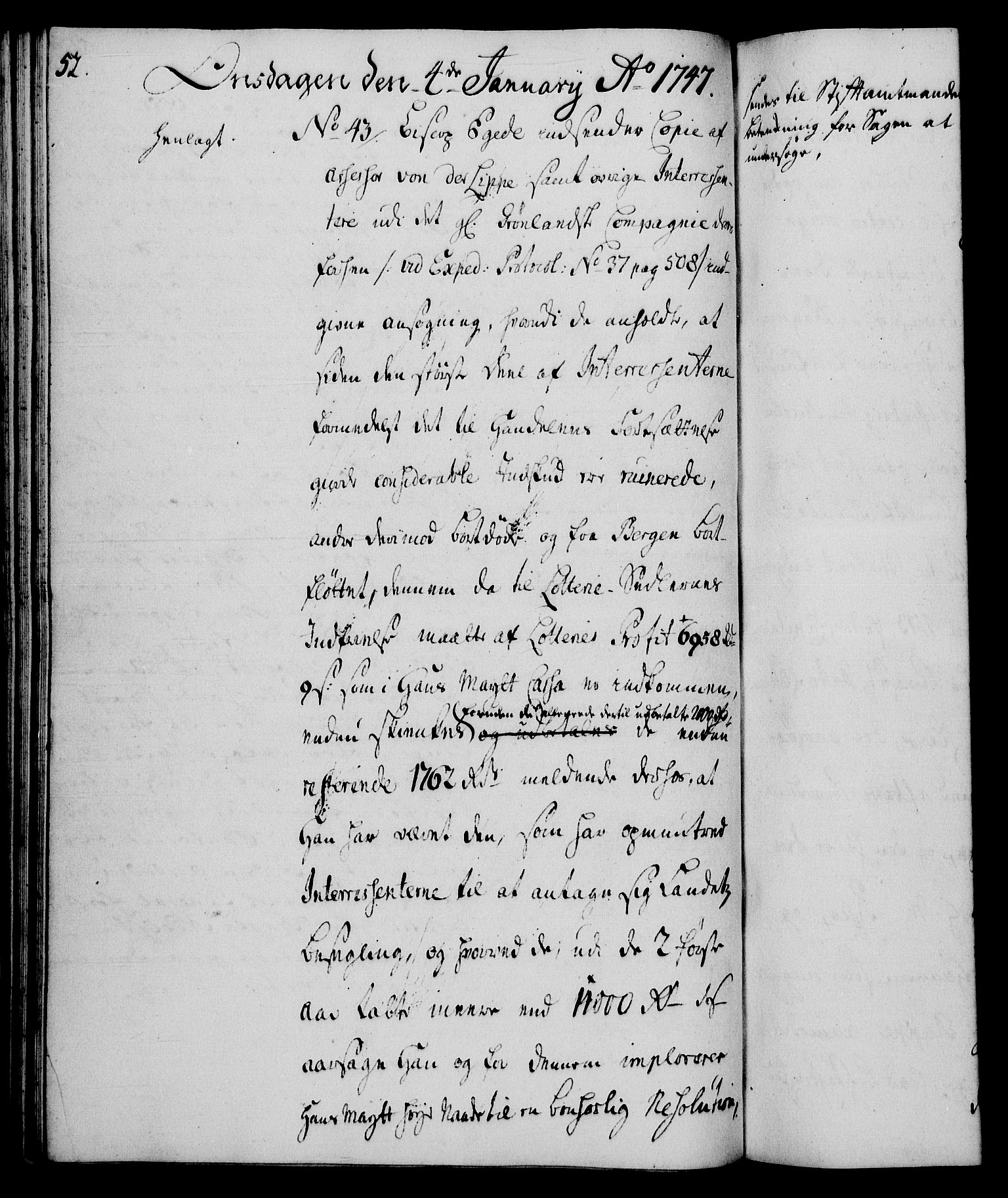 Rentekammeret, Kammerkanselliet, RA/EA-3111/G/Gh/Gha/L0028: Norsk ekstraktmemorialprotokoll (merket RK 53.73), 1746-1748, p. 52