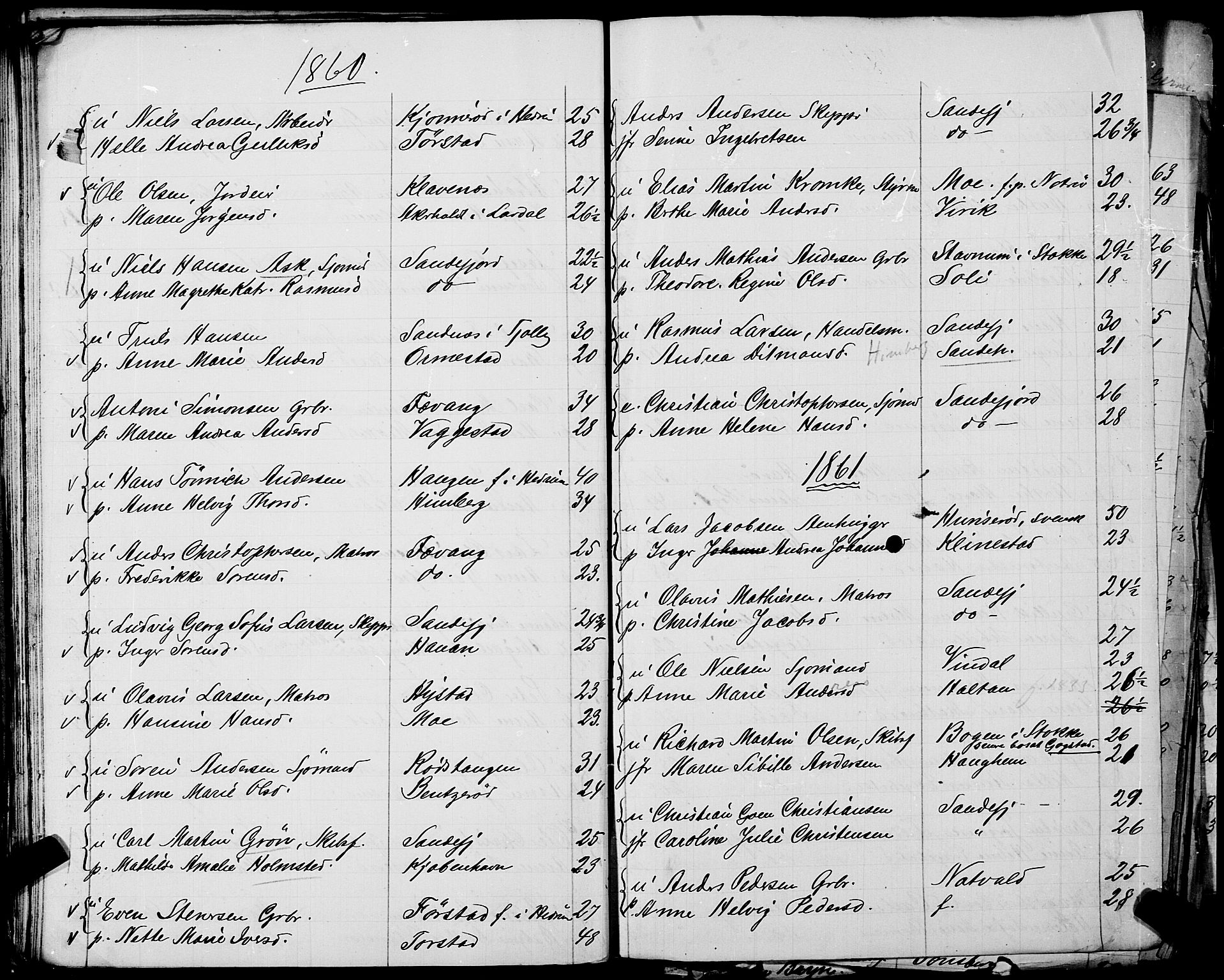 Sandar sokneprestkontor, AV/SAKO-A-242/Y/Ya/L0006: Other parish register no. 1 /1, 1709-1871