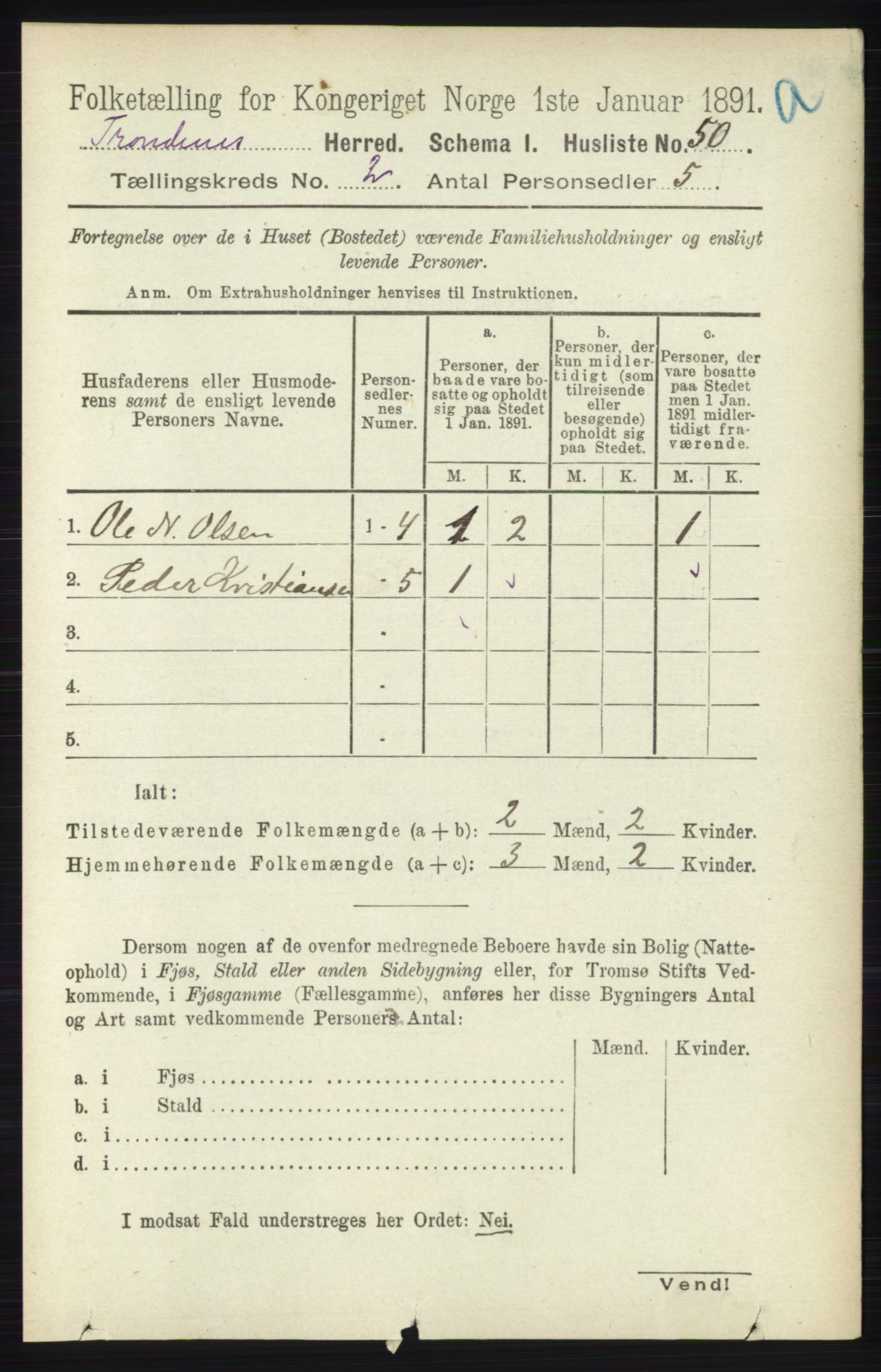 RA, 1891 census for 1914 Trondenes, 1891, p. 628