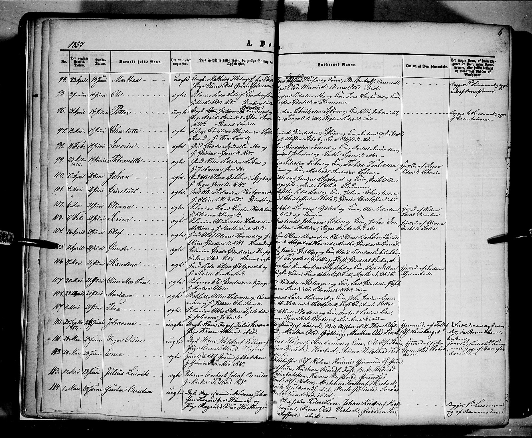 Elverum prestekontor, SAH/PREST-044/H/Ha/Haa/L0010: Parish register (official) no. 10, 1857-1868, p. 6