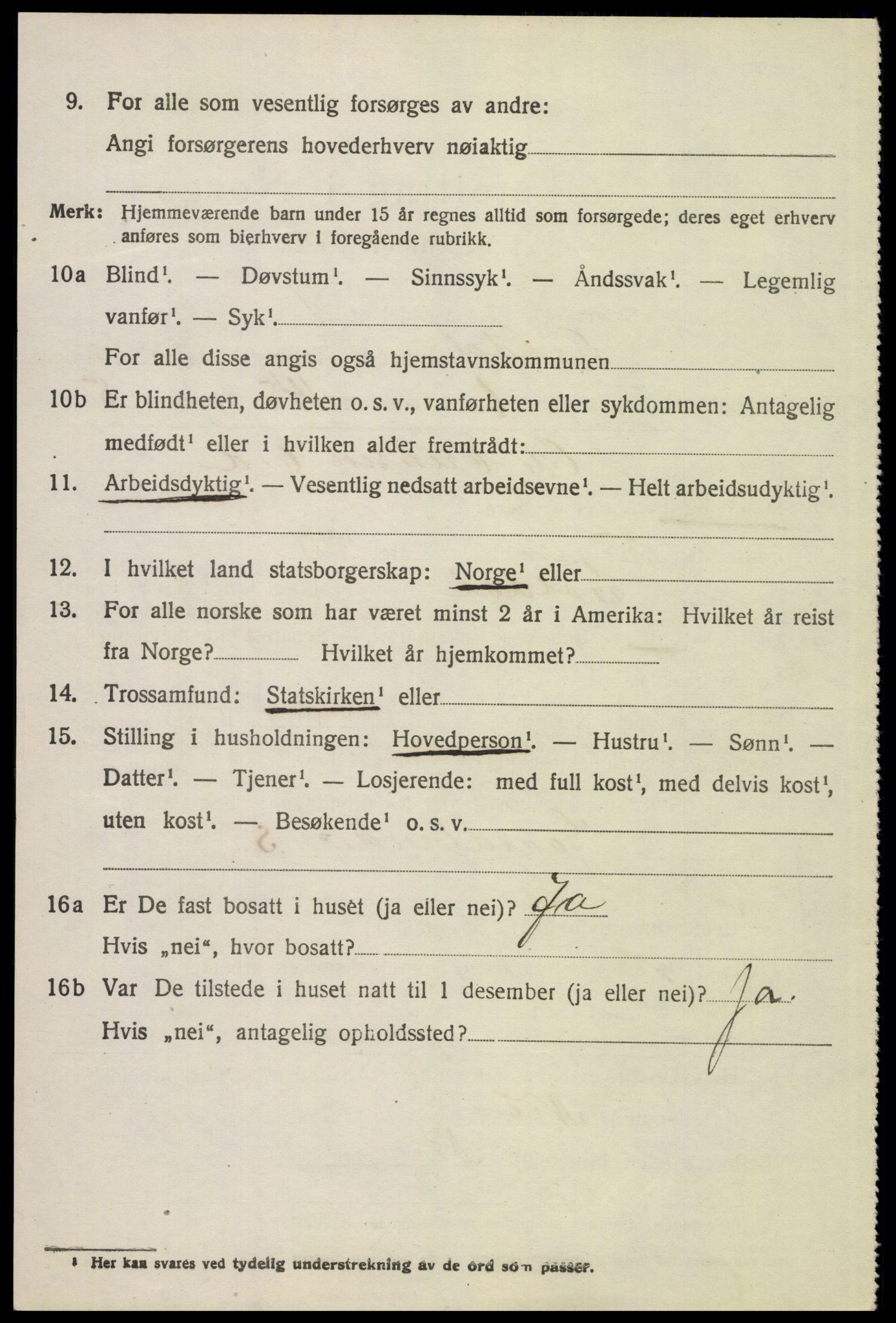 SAH, 1920 census for Folldal, 1920, p. 4954