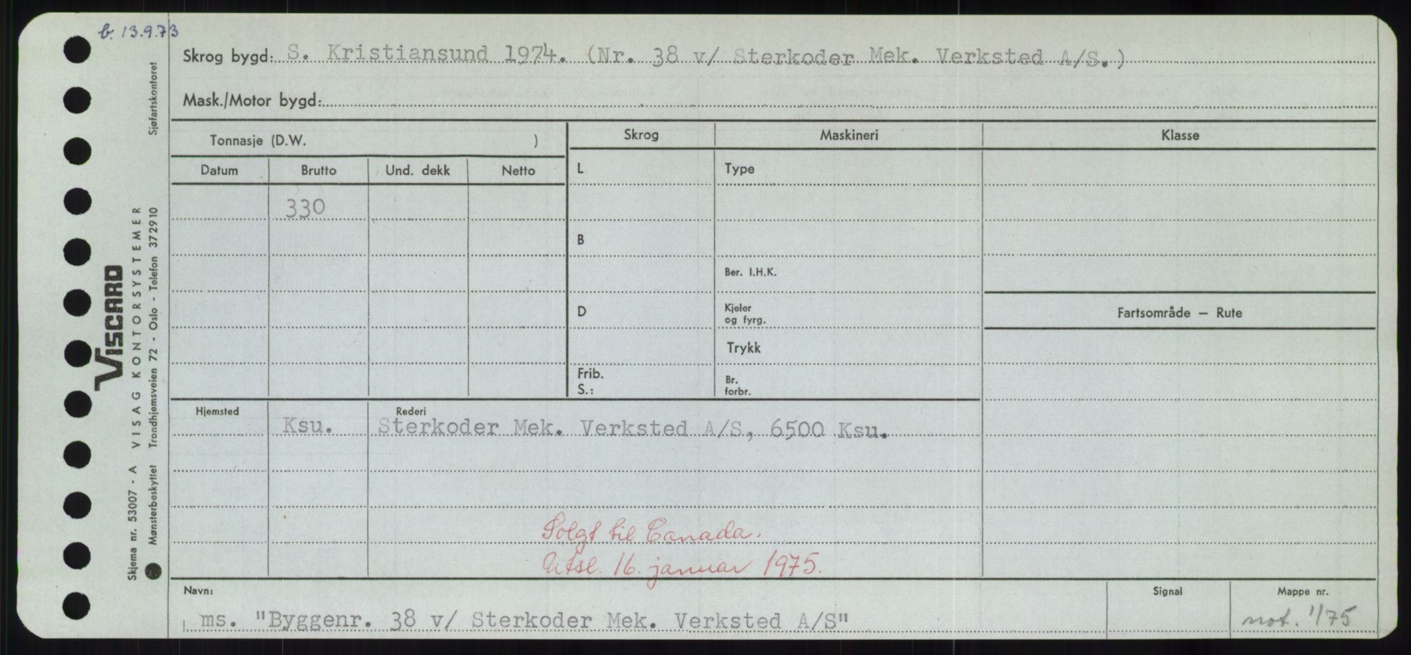 Sjøfartsdirektoratet med forløpere, Skipsmålingen, AV/RA-S-1627/H/Hd/L0006: Fartøy, Byg-Båt, p. 607