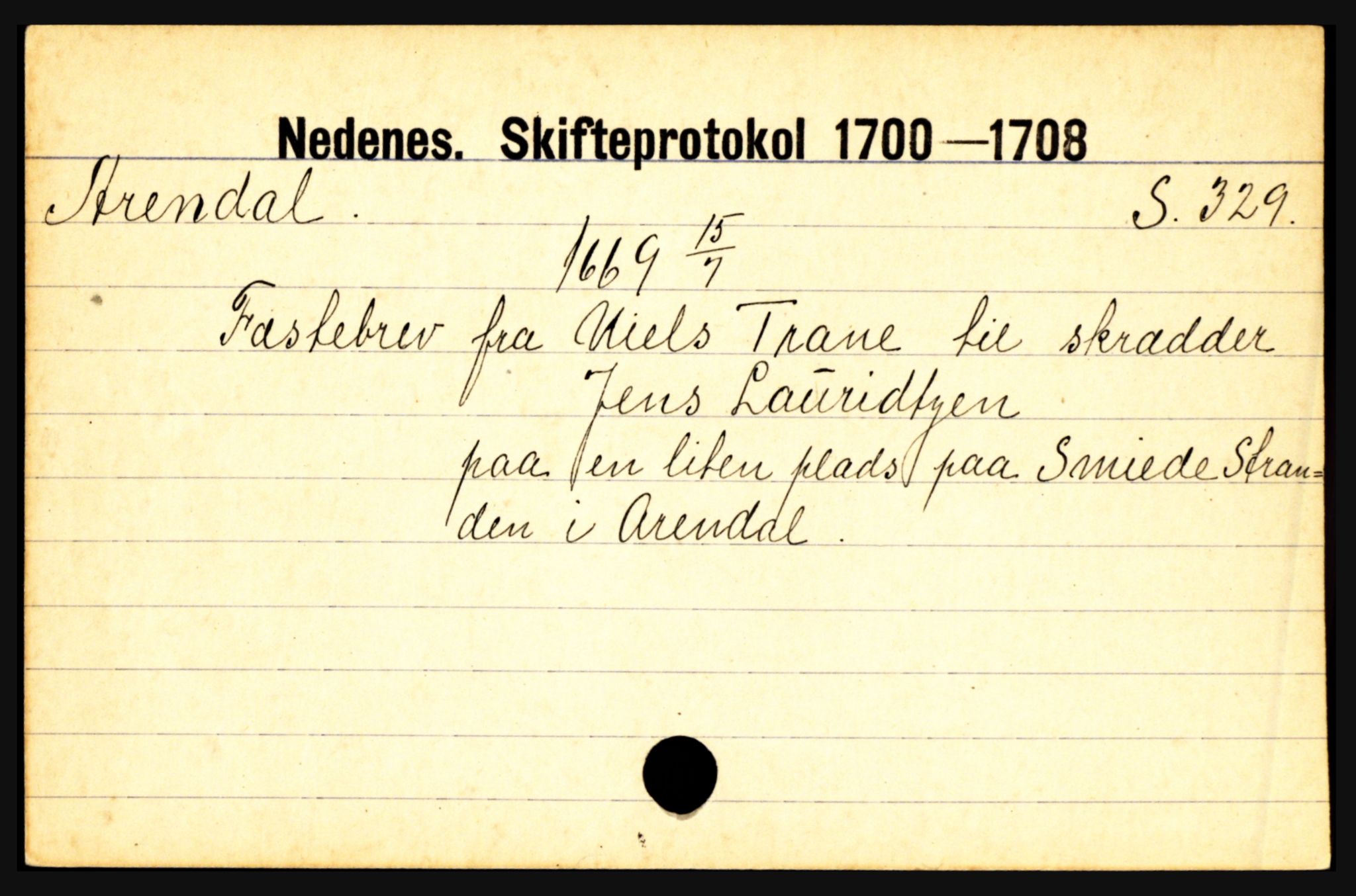 Nedenes sorenskriveri før 1824, AV/SAK-1221-0007/H, p. 341