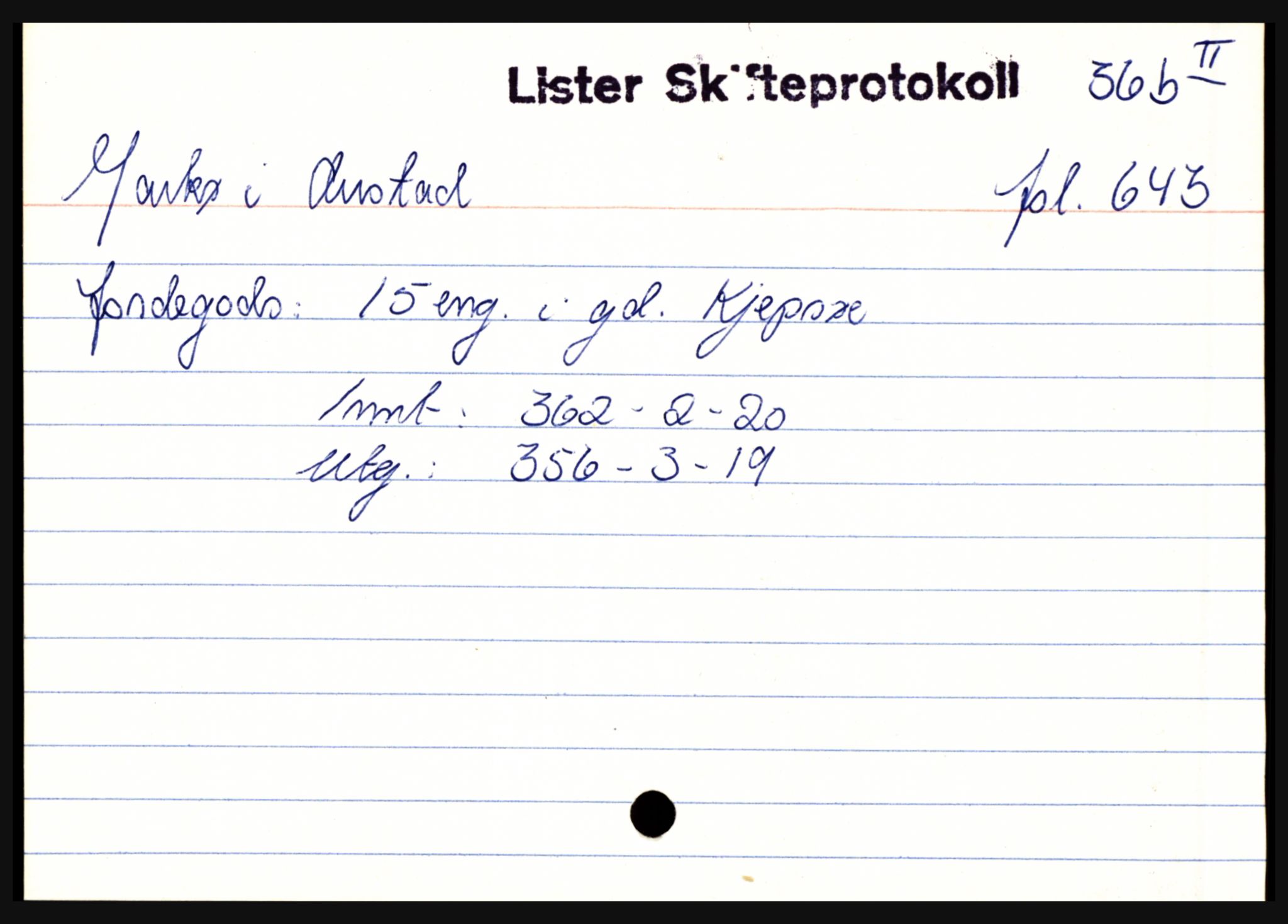 Lister sorenskriveri, AV/SAK-1221-0003/H, p. 19947