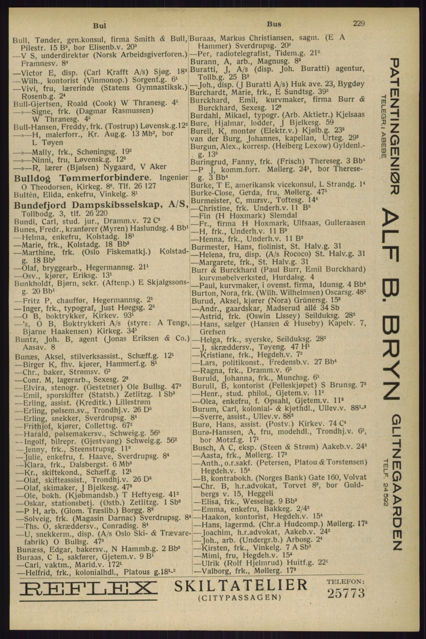Kristiania/Oslo adressebok, PUBL/-, 1929, p. 229