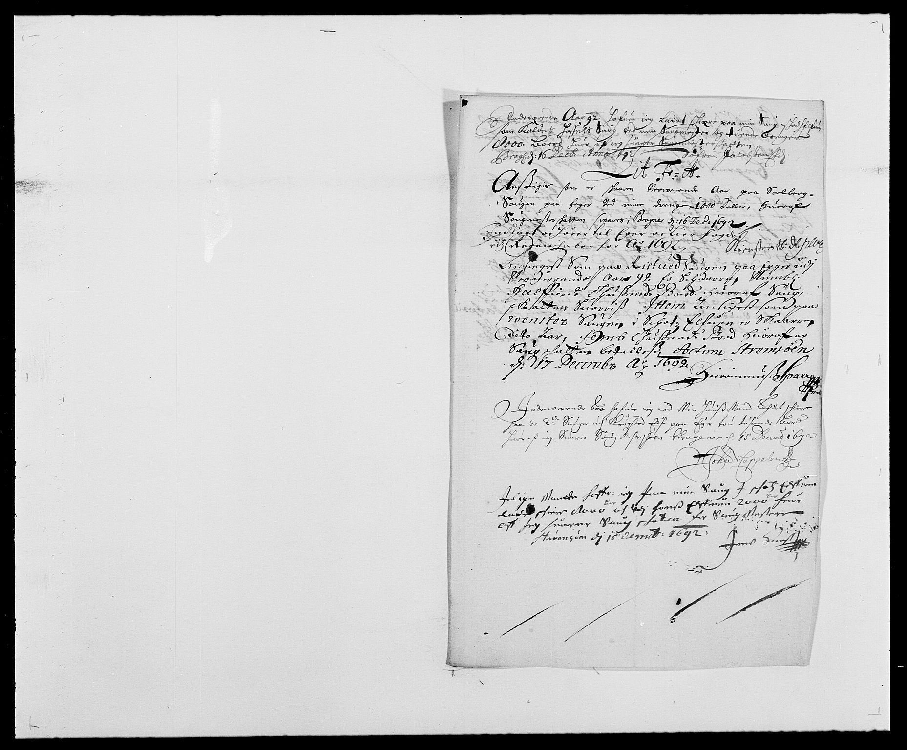 Rentekammeret inntil 1814, Reviderte regnskaper, Fogderegnskap, RA/EA-4092/R28/L1690: Fogderegnskap Eiker og Lier, 1692-1693, p. 65