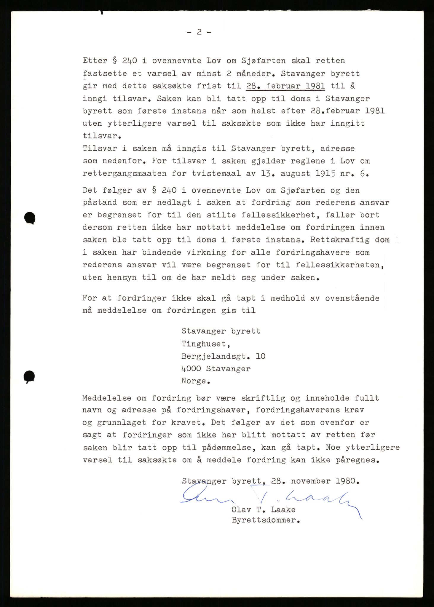 Stavanger byrett, AV/SAST-A-100455/003/F/Fh/Fhb/L0039b: A IV sak nr 147, 1980, p. 135