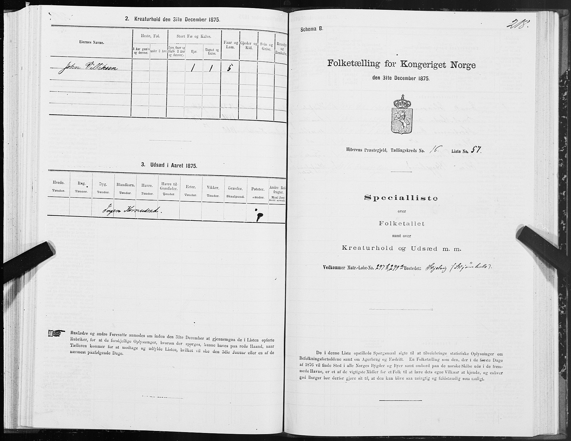 SAT, 1875 census for 1617P Hitra, 1875, p. 8218