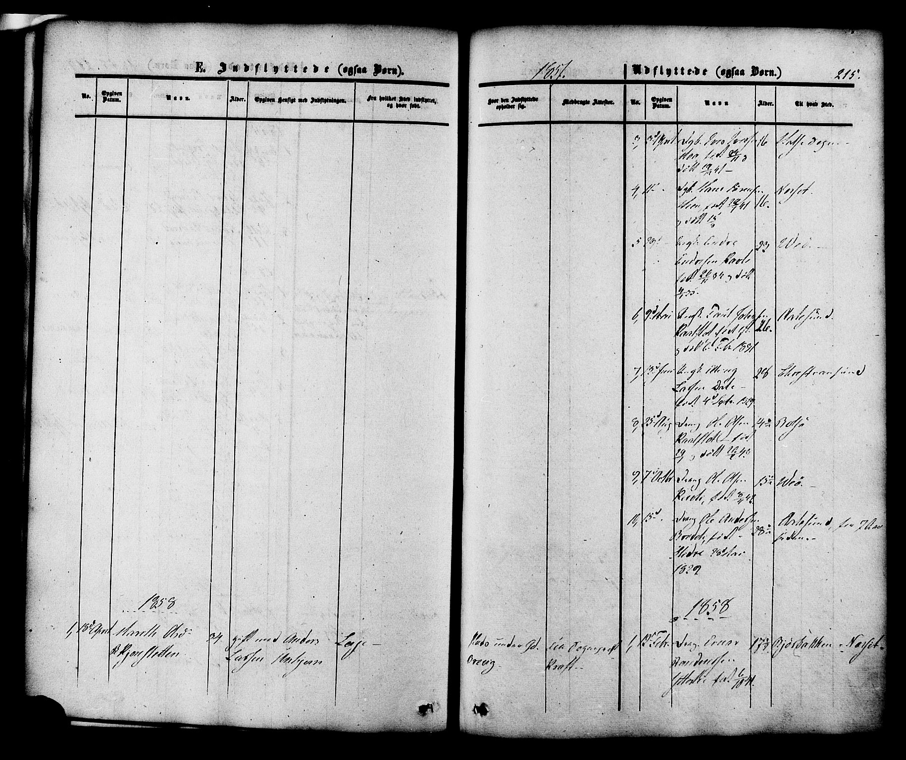 Ministerialprotokoller, klokkerbøker og fødselsregistre - Møre og Romsdal, SAT/A-1454/545/L0586: Parish register (official) no. 545A02, 1854-1877, p. 215