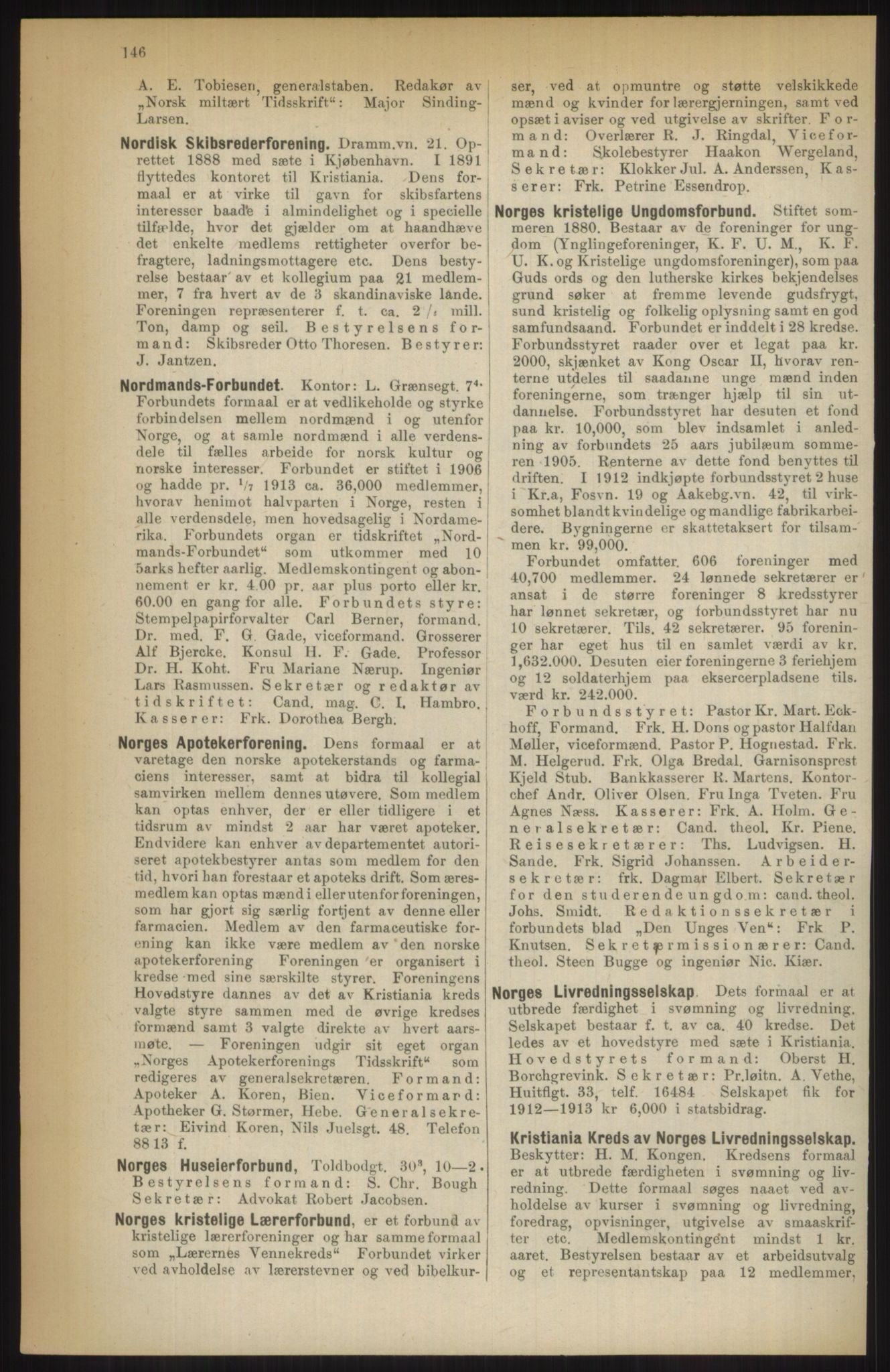 Kristiania/Oslo adressebok, PUBL/-, 1914, p. 146