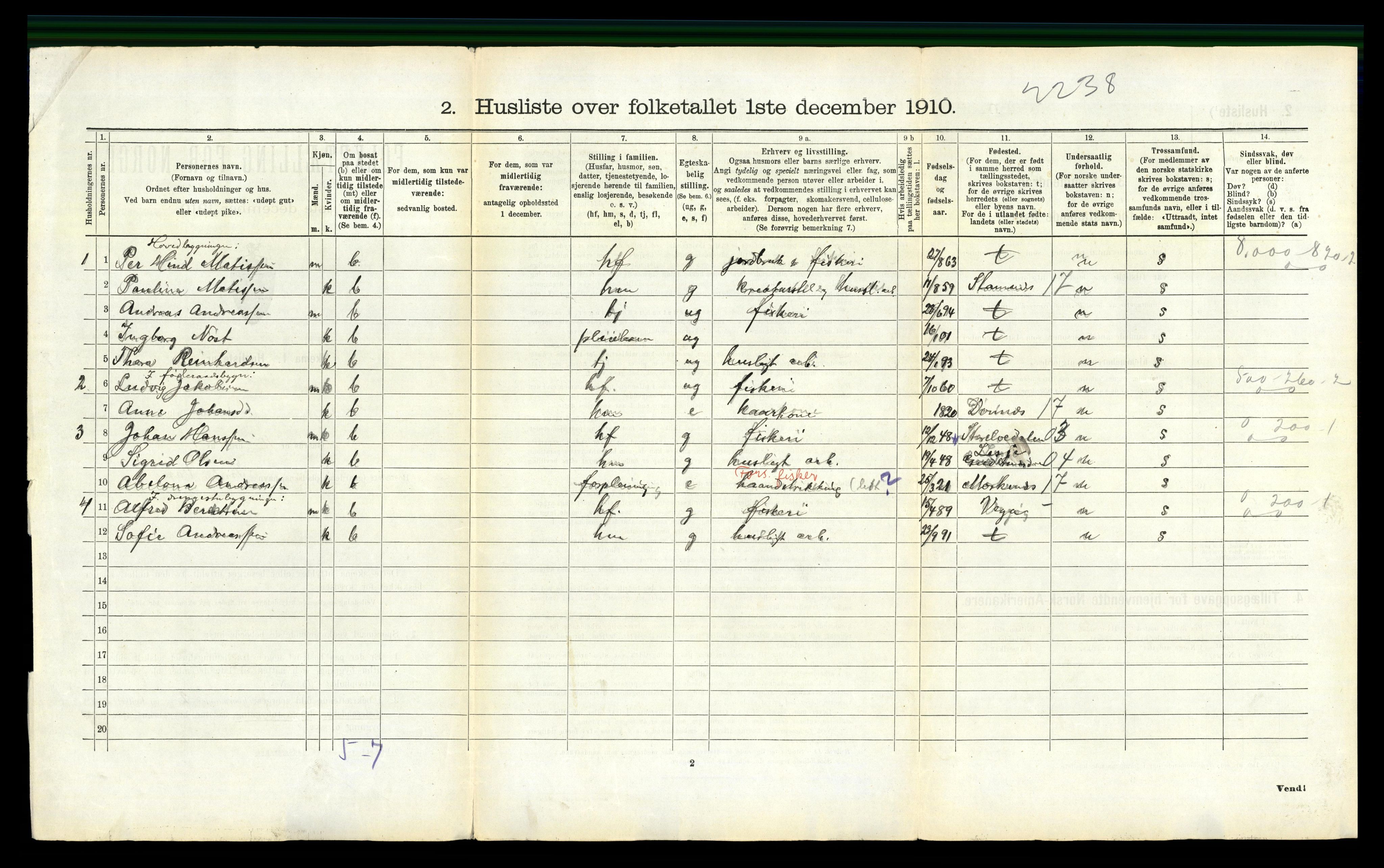 RA, 1910 census for Herøy, 1910, p. 296