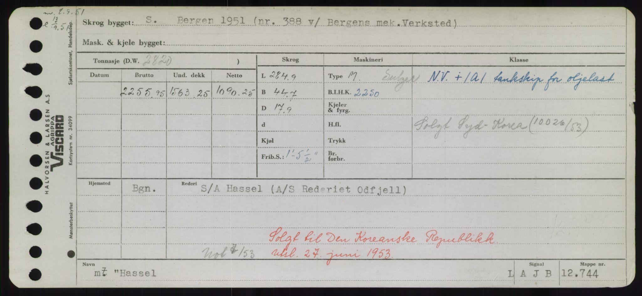 Sjøfartsdirektoratet med forløpere, Skipsmålingen, RA/S-1627/H/Hd/L0014: Fartøy, H-Havl, p. 369