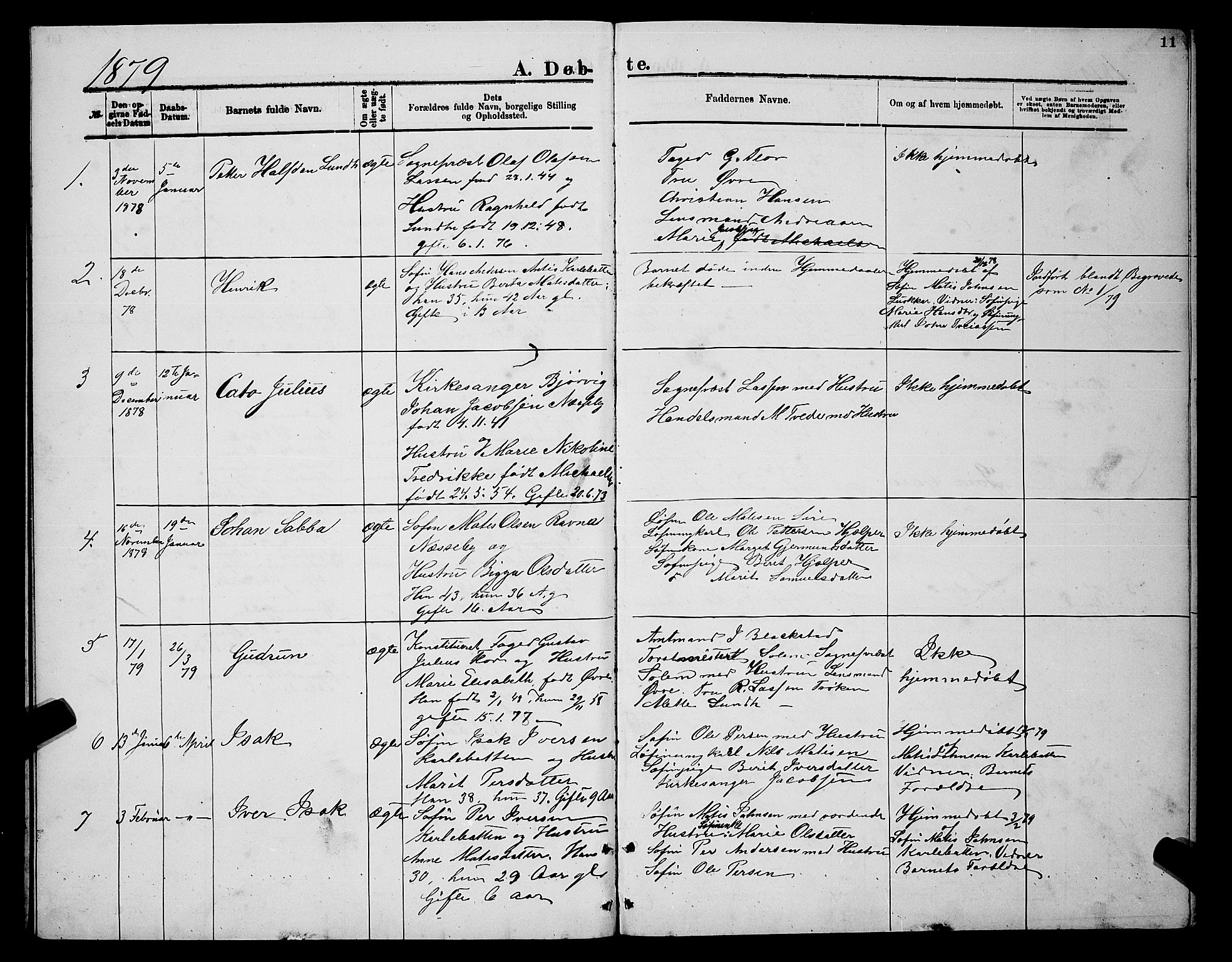 Nesseby sokneprestkontor, SATØ/S-1330/H/Hb/L0004klokker: Parish register (copy) no. 4, 1877-1884, p. 11