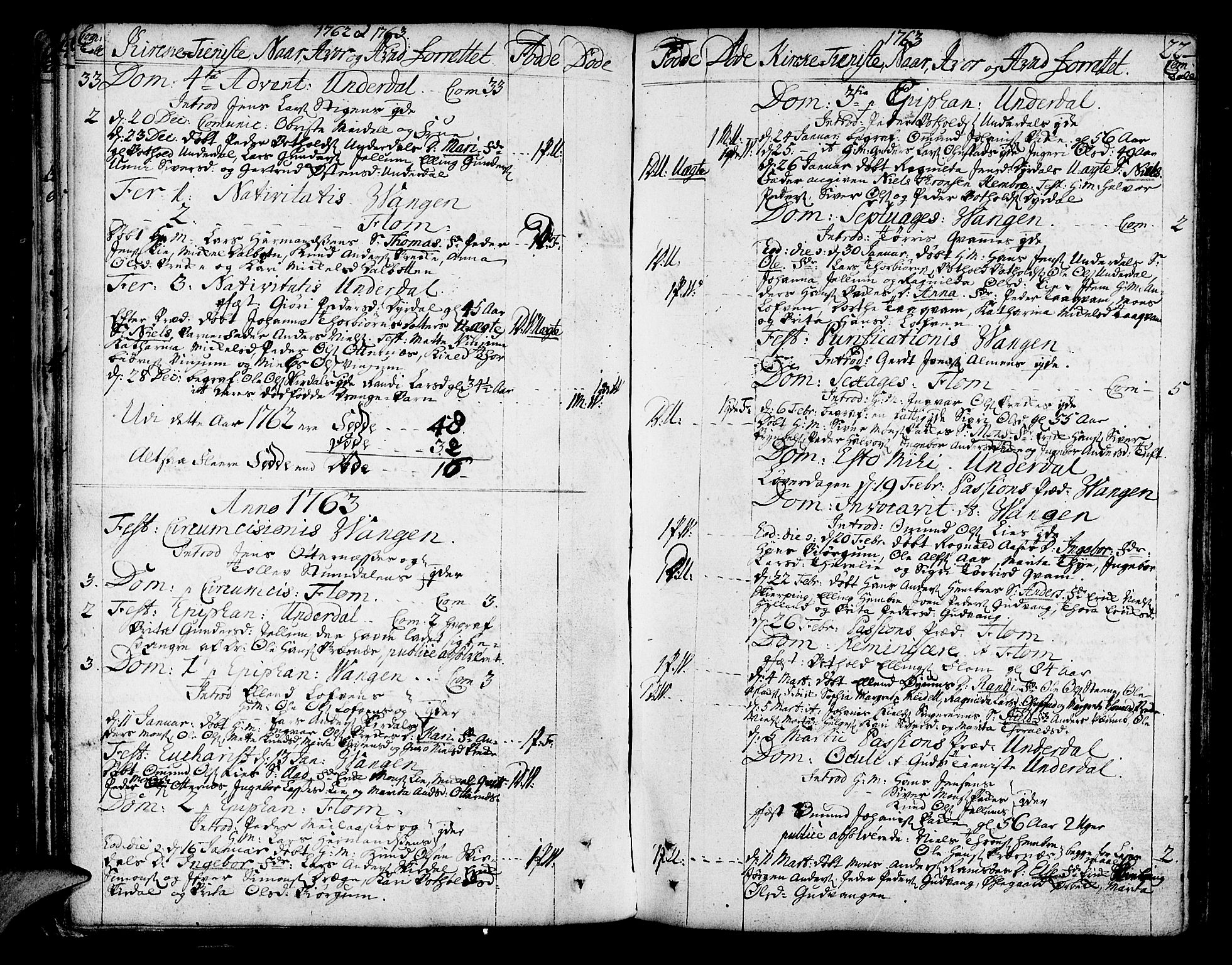 Aurland sokneprestembete, SAB/A-99937/H/Ha/Haa/L0004: Parish register (official) no. A 4, 1756-1801, p. 22