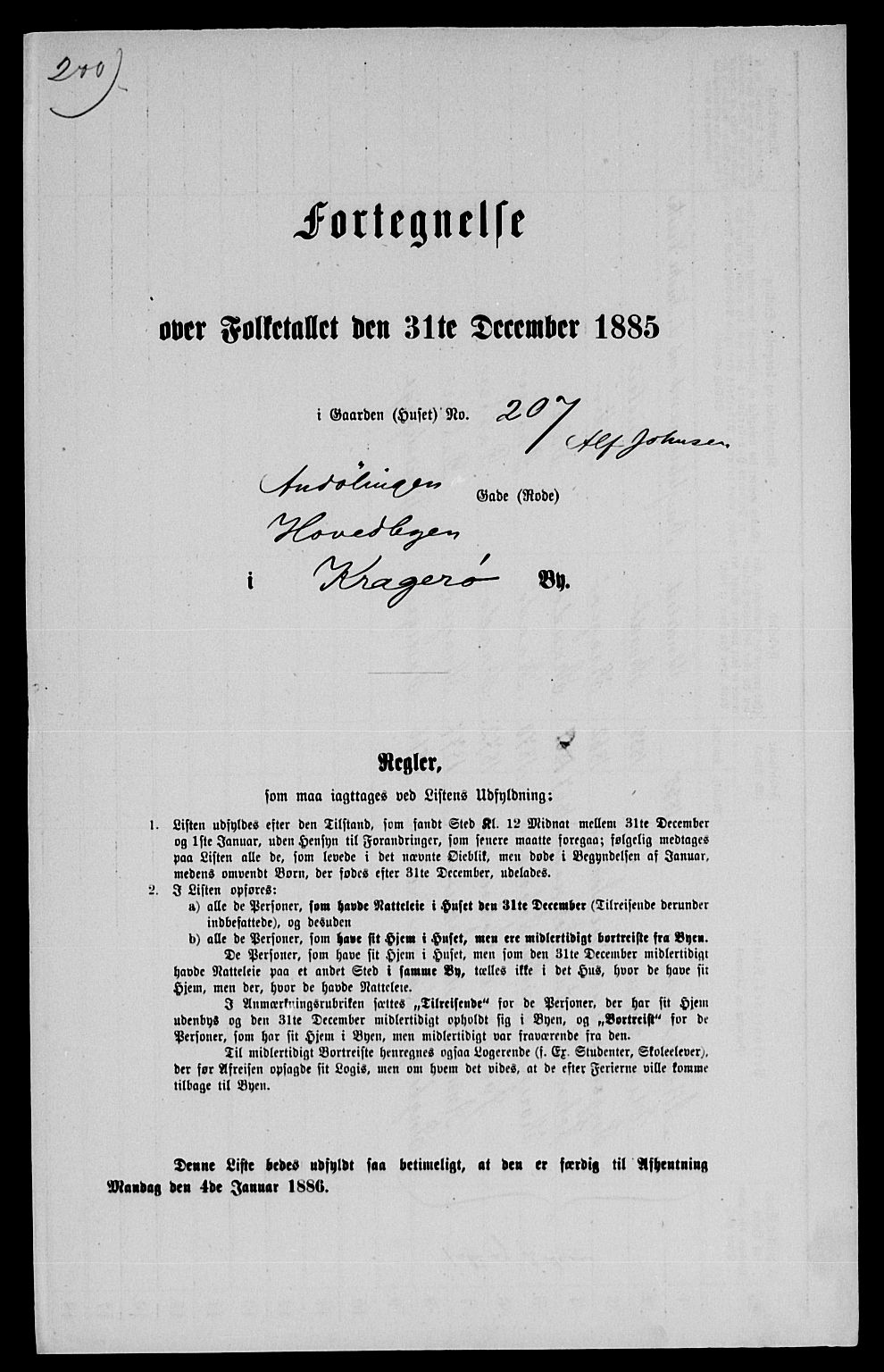 SAKO, 1885 census for 0801 Kragerø, 1885, p. 1428