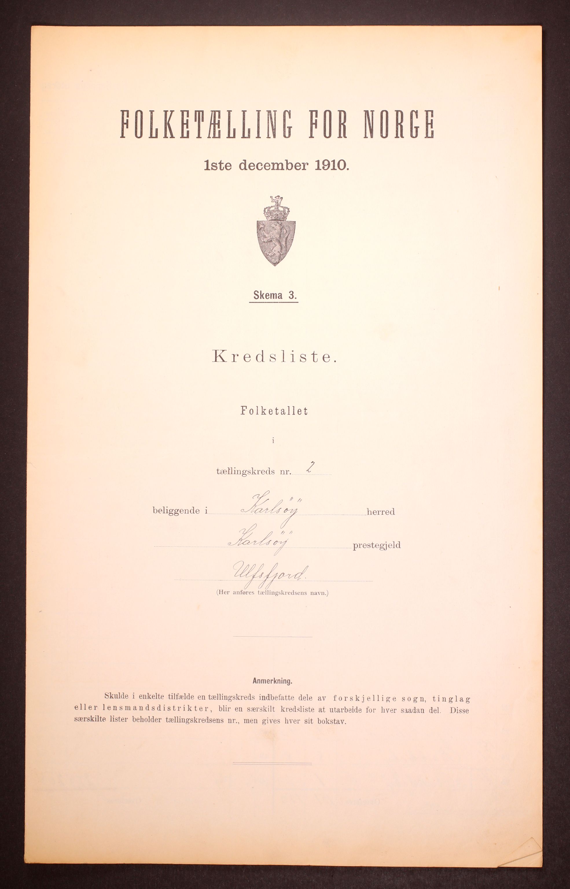 RA, 1910 census for Karlsøy, 1910, p. 7