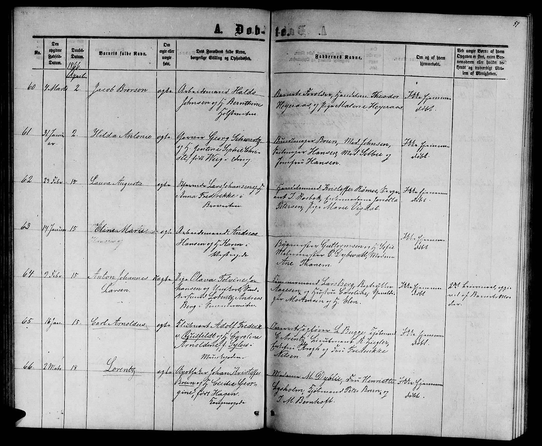 Ministerialprotokoller, klokkerbøker og fødselsregistre - Sør-Trøndelag, AV/SAT-A-1456/601/L0087: Parish register (copy) no. 601C05, 1864-1881, p. 57