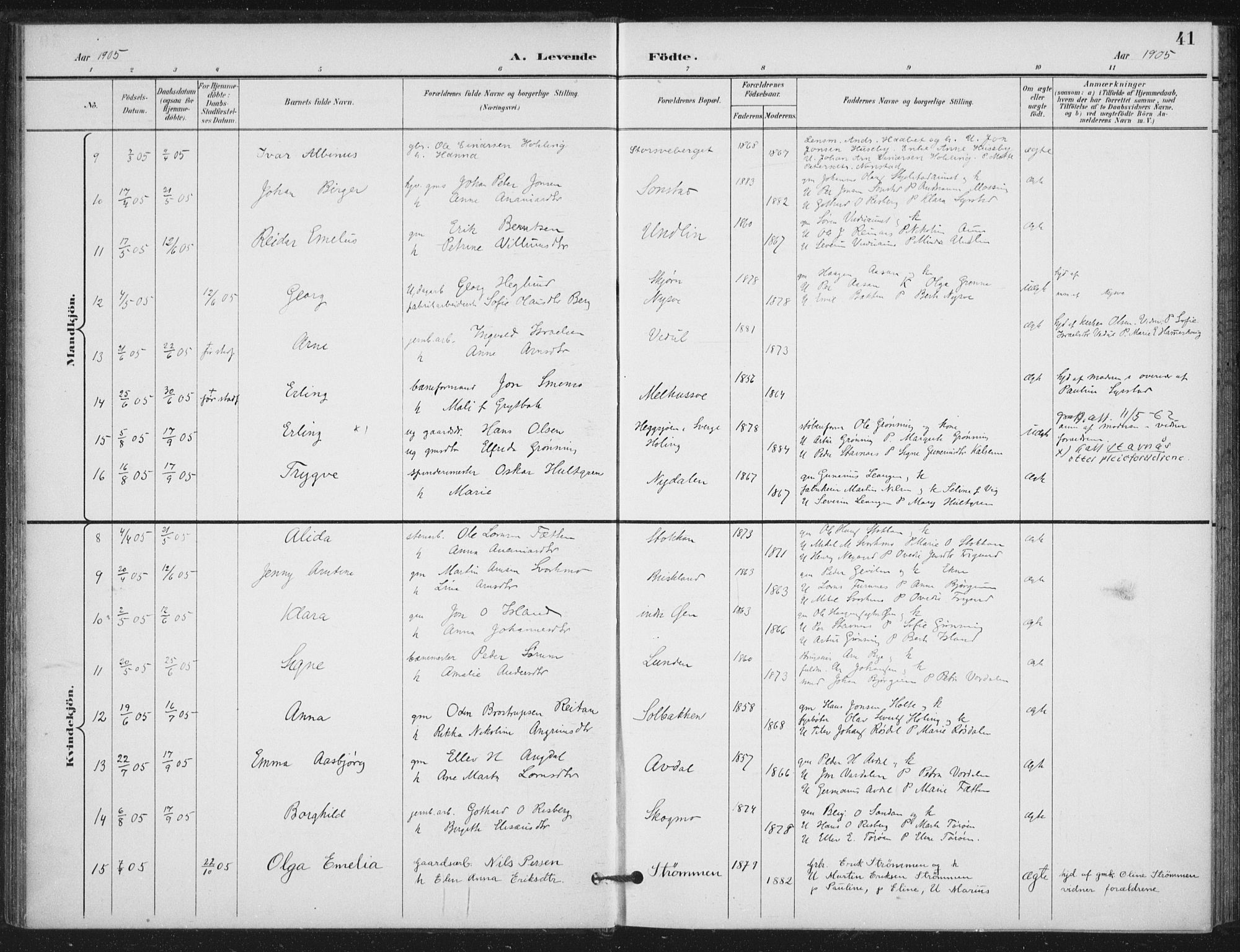Ministerialprotokoller, klokkerbøker og fødselsregistre - Nord-Trøndelag, SAT/A-1458/714/L0131: Parish register (official) no. 714A02, 1896-1918, p. 41