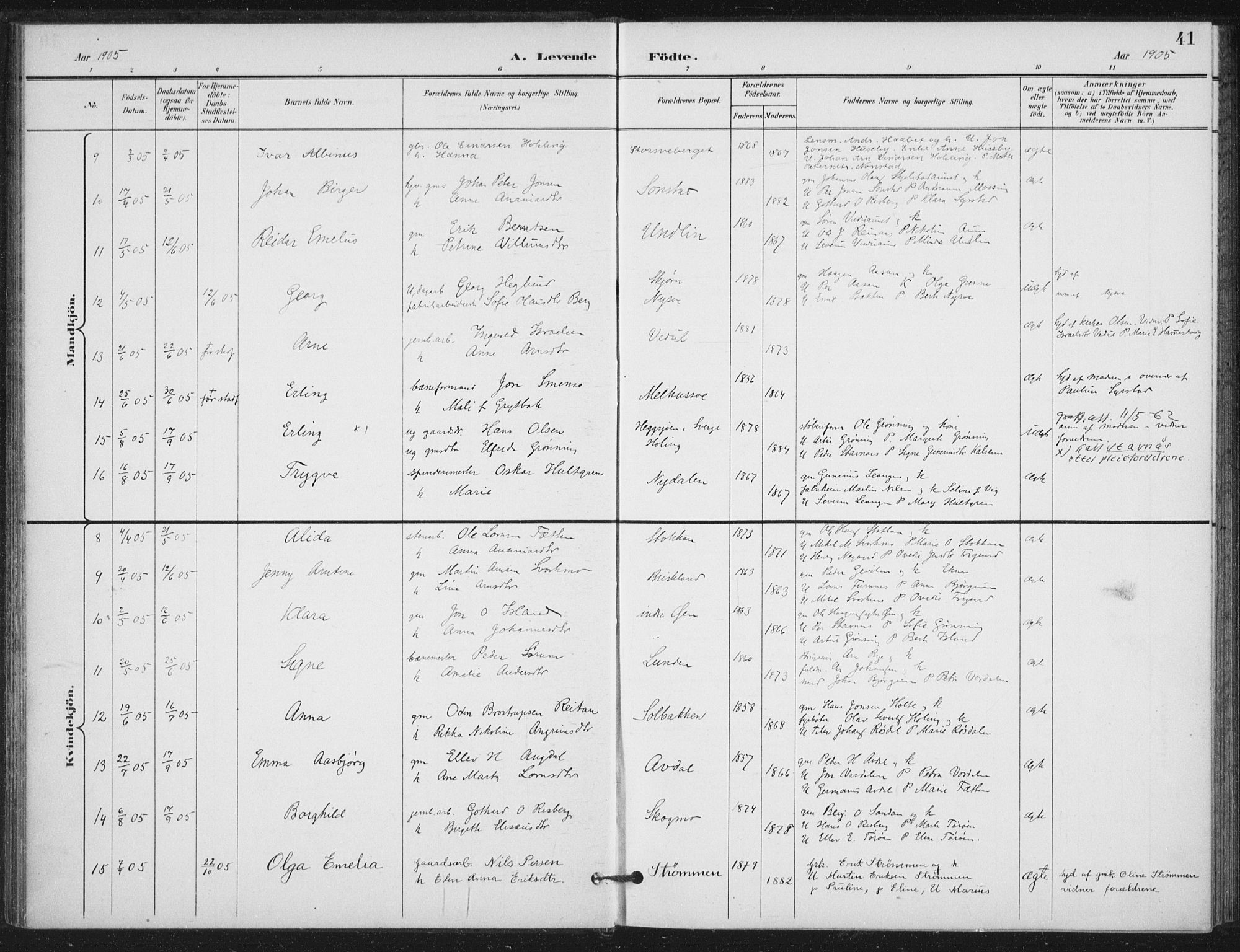 Ministerialprotokoller, klokkerbøker og fødselsregistre - Nord-Trøndelag, AV/SAT-A-1458/714/L0131: Parish register (official) no. 714A02, 1896-1918, p. 41