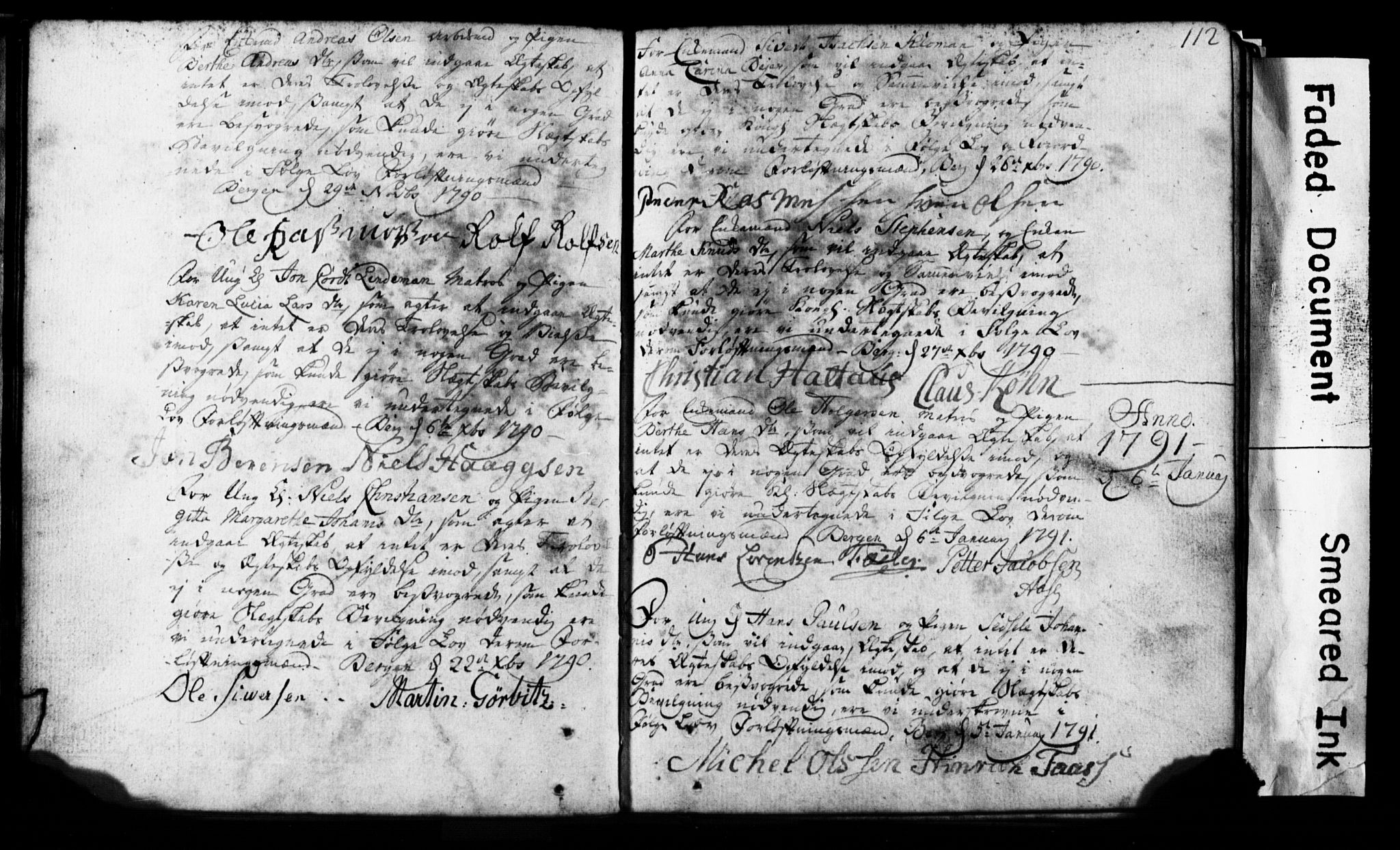 Korskirken sokneprestembete, AV/SAB-A-76101: Best man's statements no. II.5.1, 1776-1816, p. 112