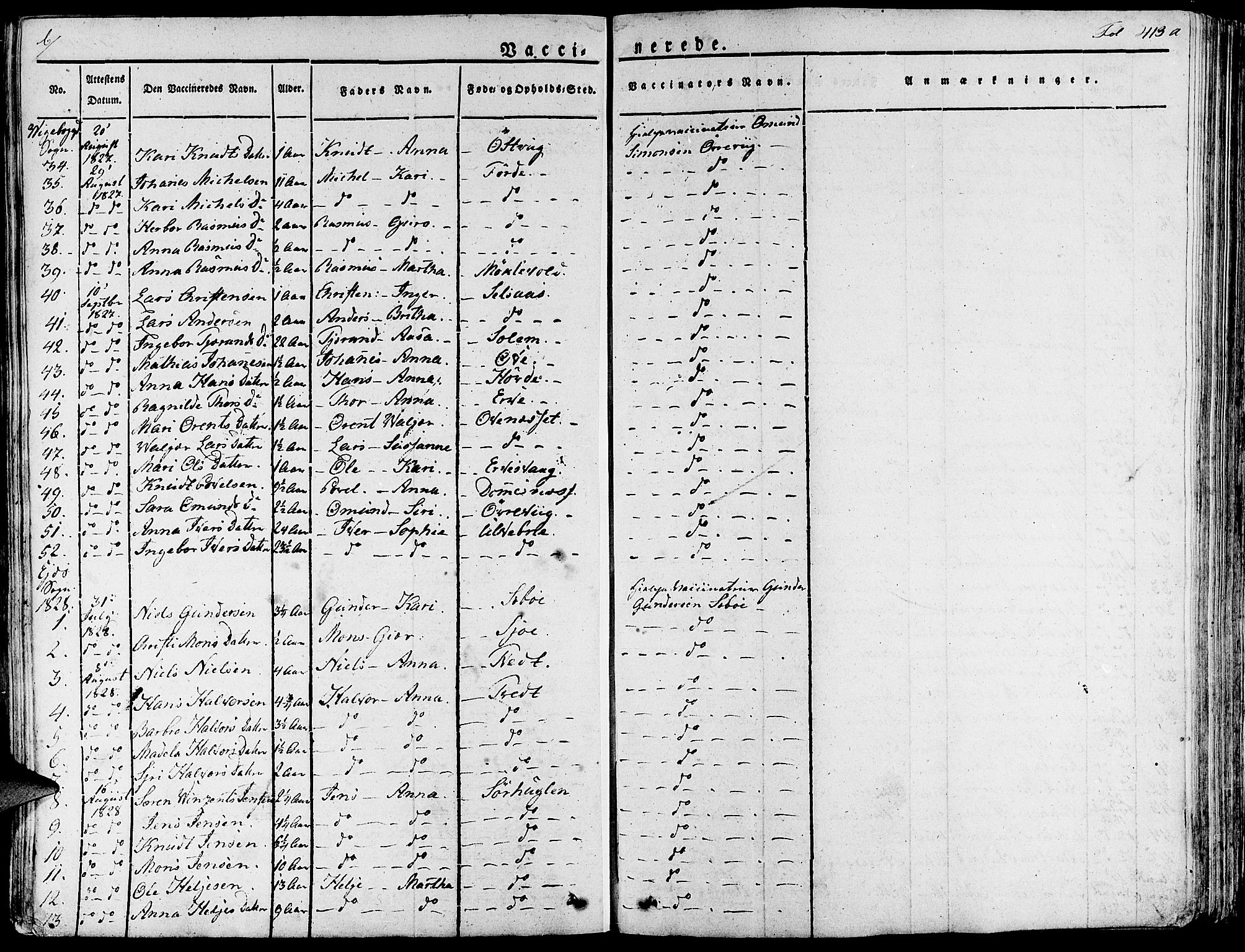 Fjelberg sokneprestembete, AV/SAB-A-75201/H/Haa: Parish register (official) no. A 5, 1822-1834, p. 413