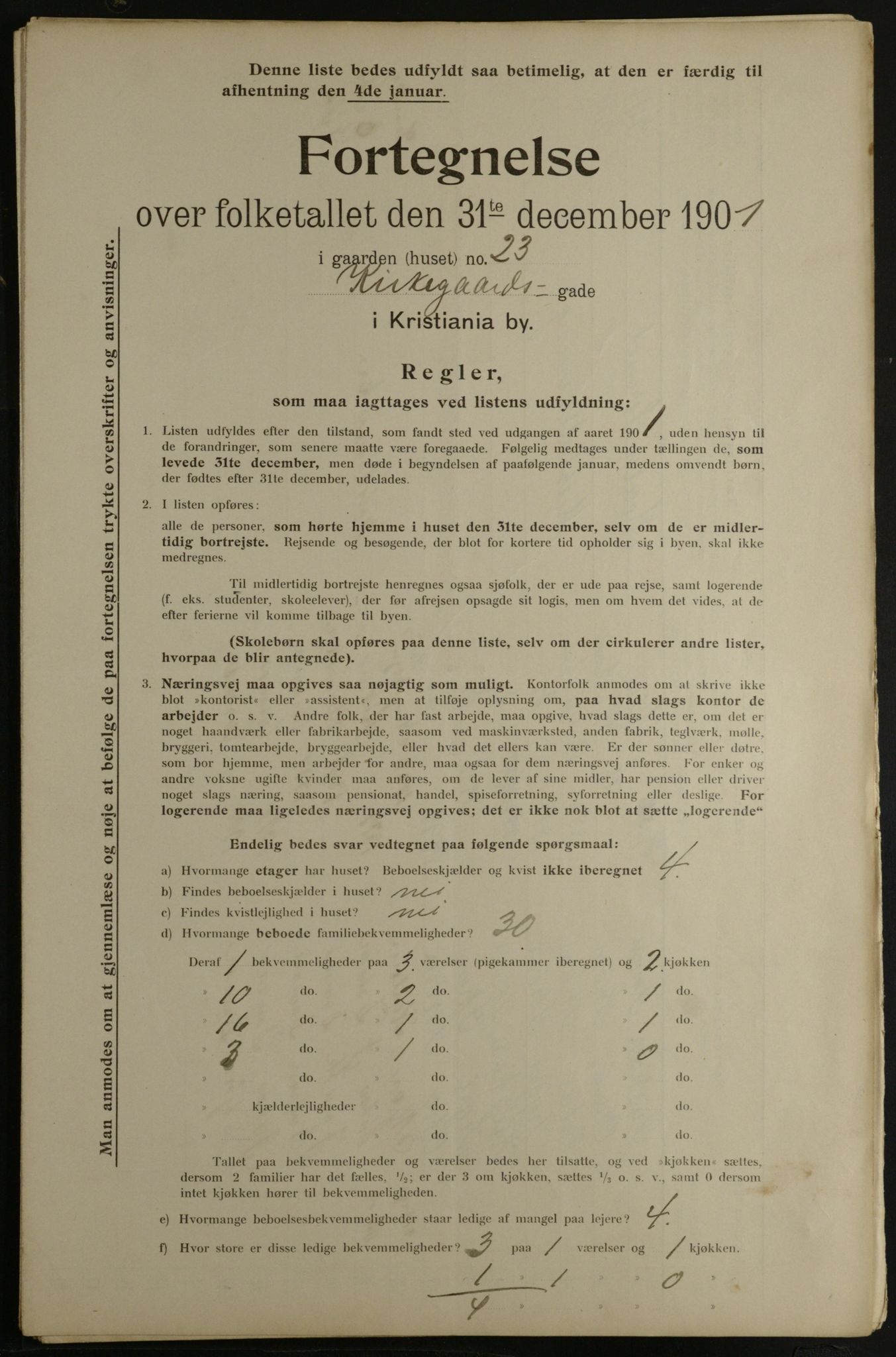 OBA, Municipal Census 1901 for Kristiania, 1901, p. 7846