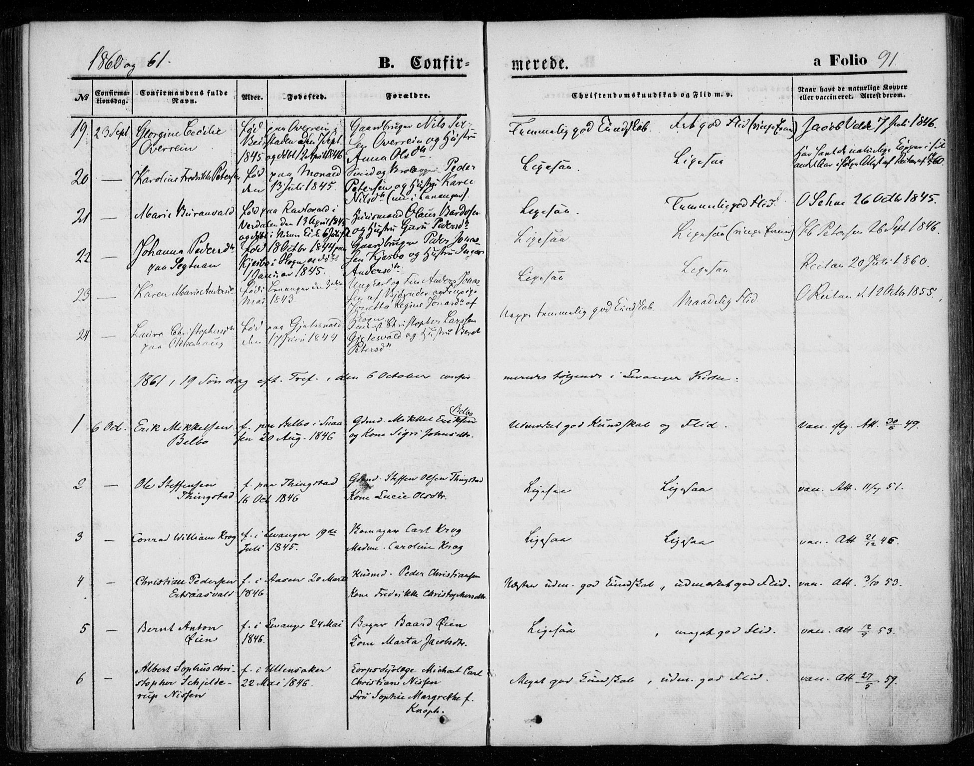 Ministerialprotokoller, klokkerbøker og fødselsregistre - Nord-Trøndelag, SAT/A-1458/720/L0184: Parish register (official) no. 720A02 /1, 1855-1863, p. 91
