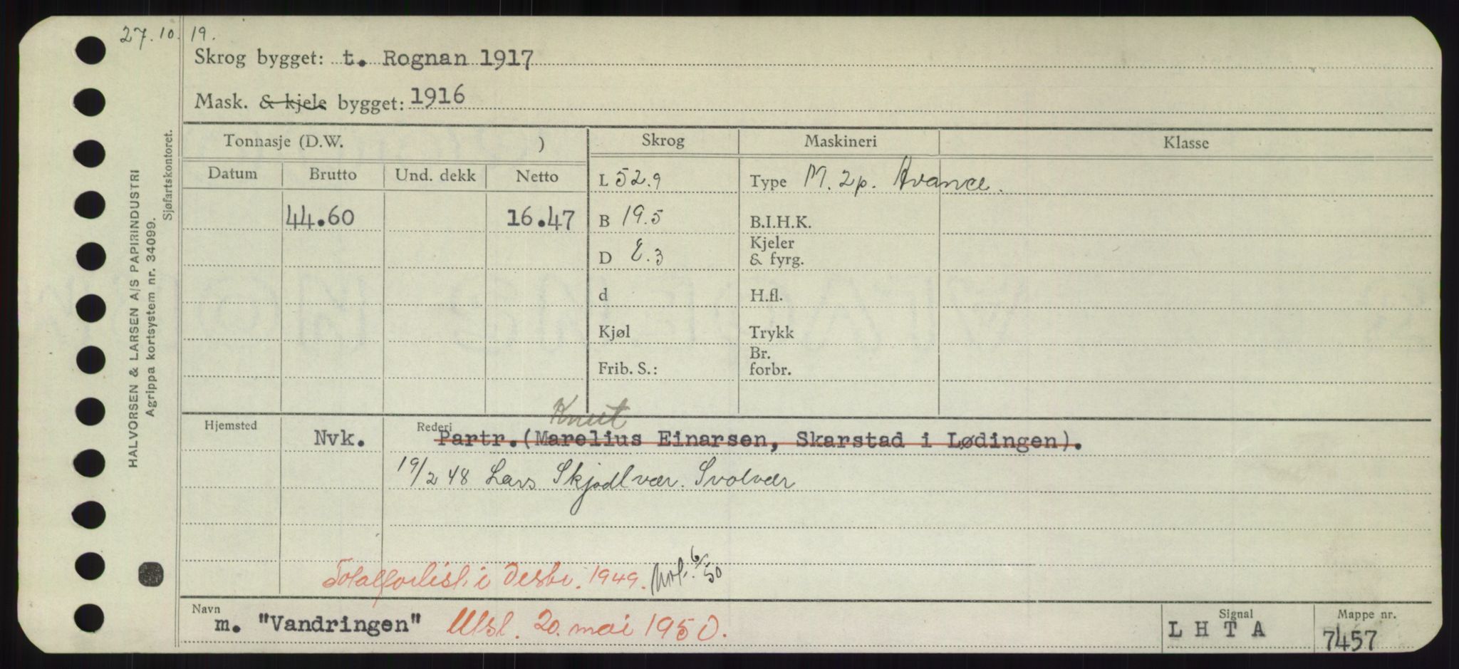 Sjøfartsdirektoratet med forløpere, Skipsmålingen, AV/RA-S-1627/H/Hd/L0040: Fartøy, U-Ve, p. 263