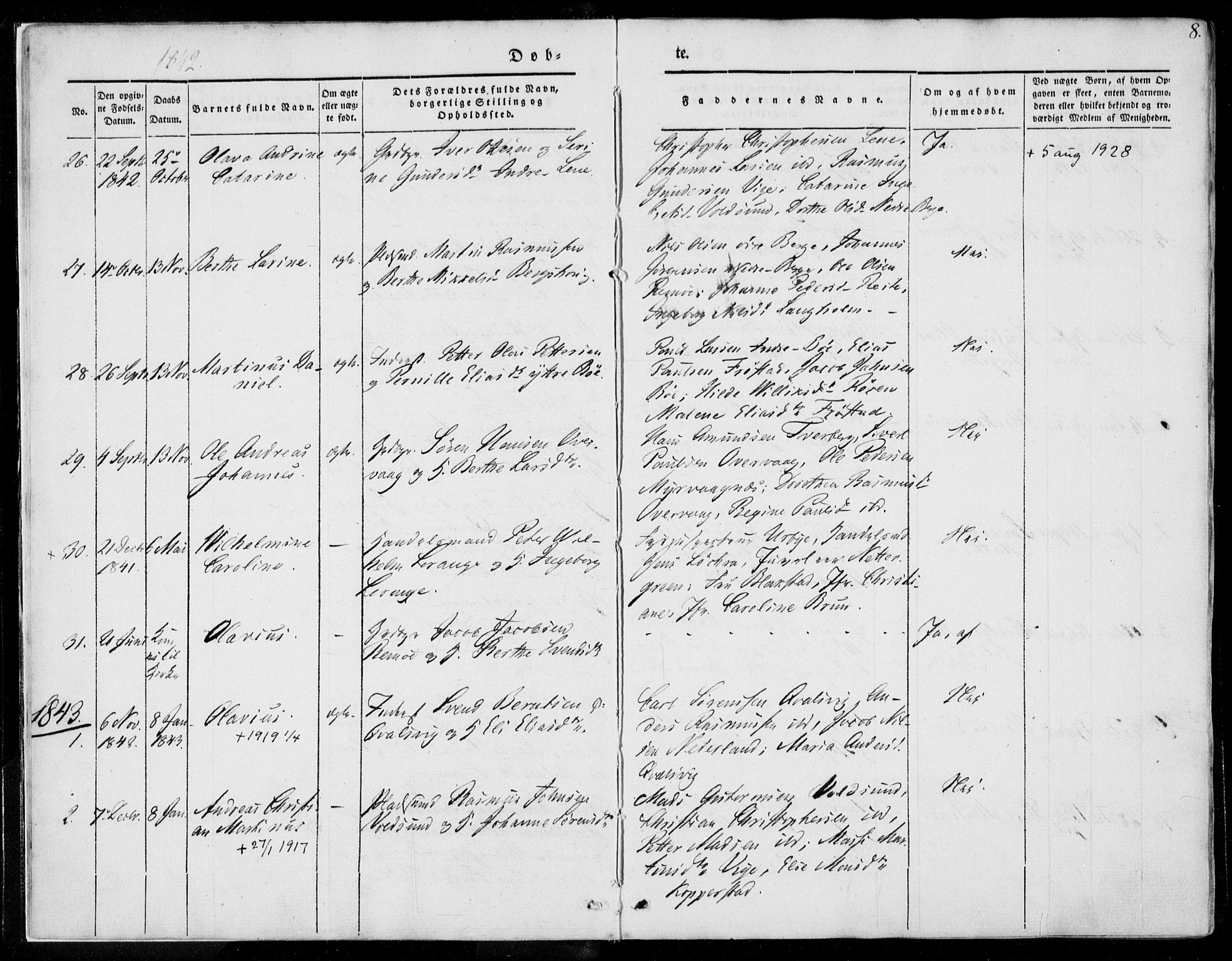 Ministerialprotokoller, klokkerbøker og fødselsregistre - Møre og Romsdal, SAT/A-1454/507/L0070: Parish register (official) no. 507A05, 1842-1873, p. 8
