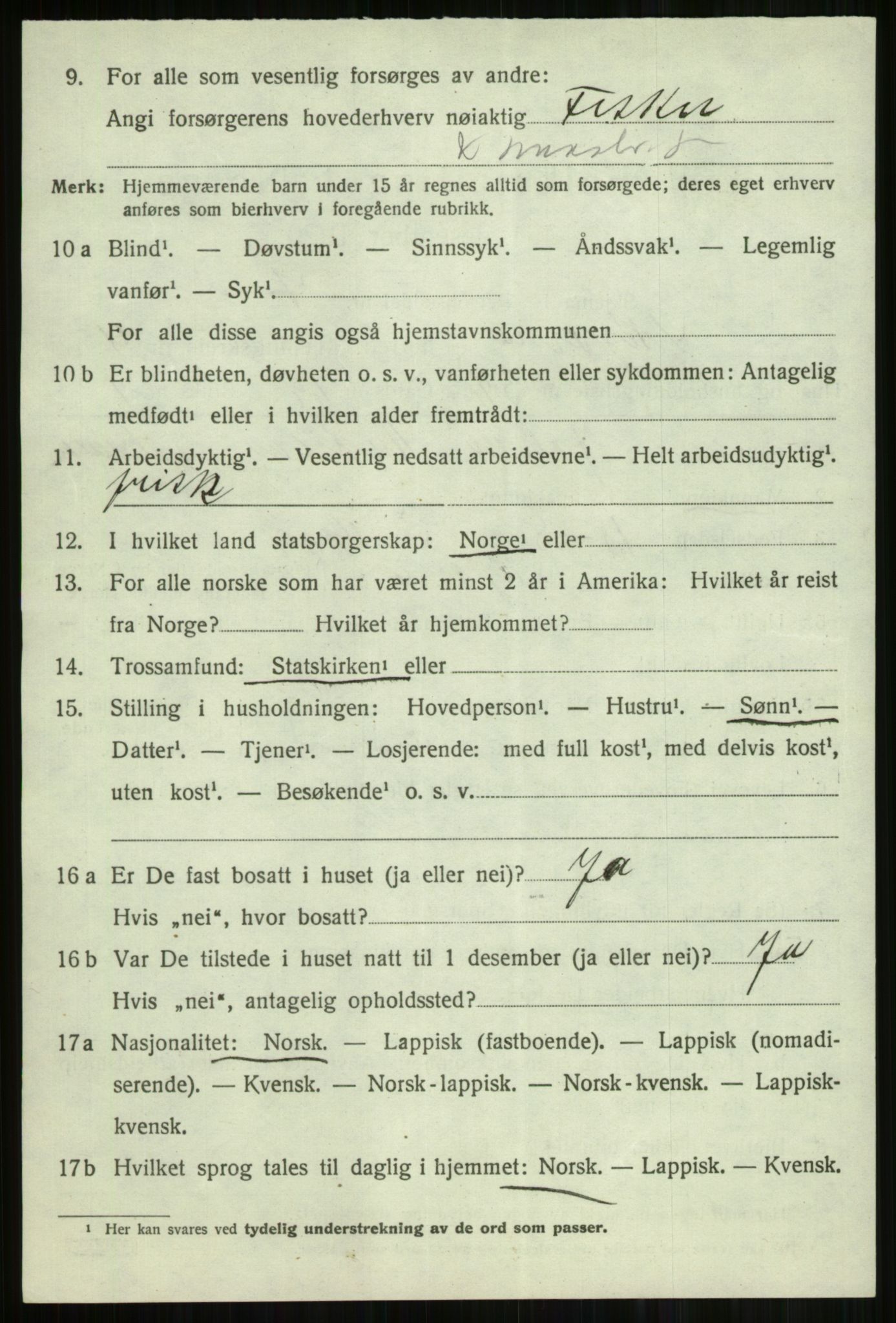 SATØ, 1920 census for Skjervøy, 1920, p. 2898