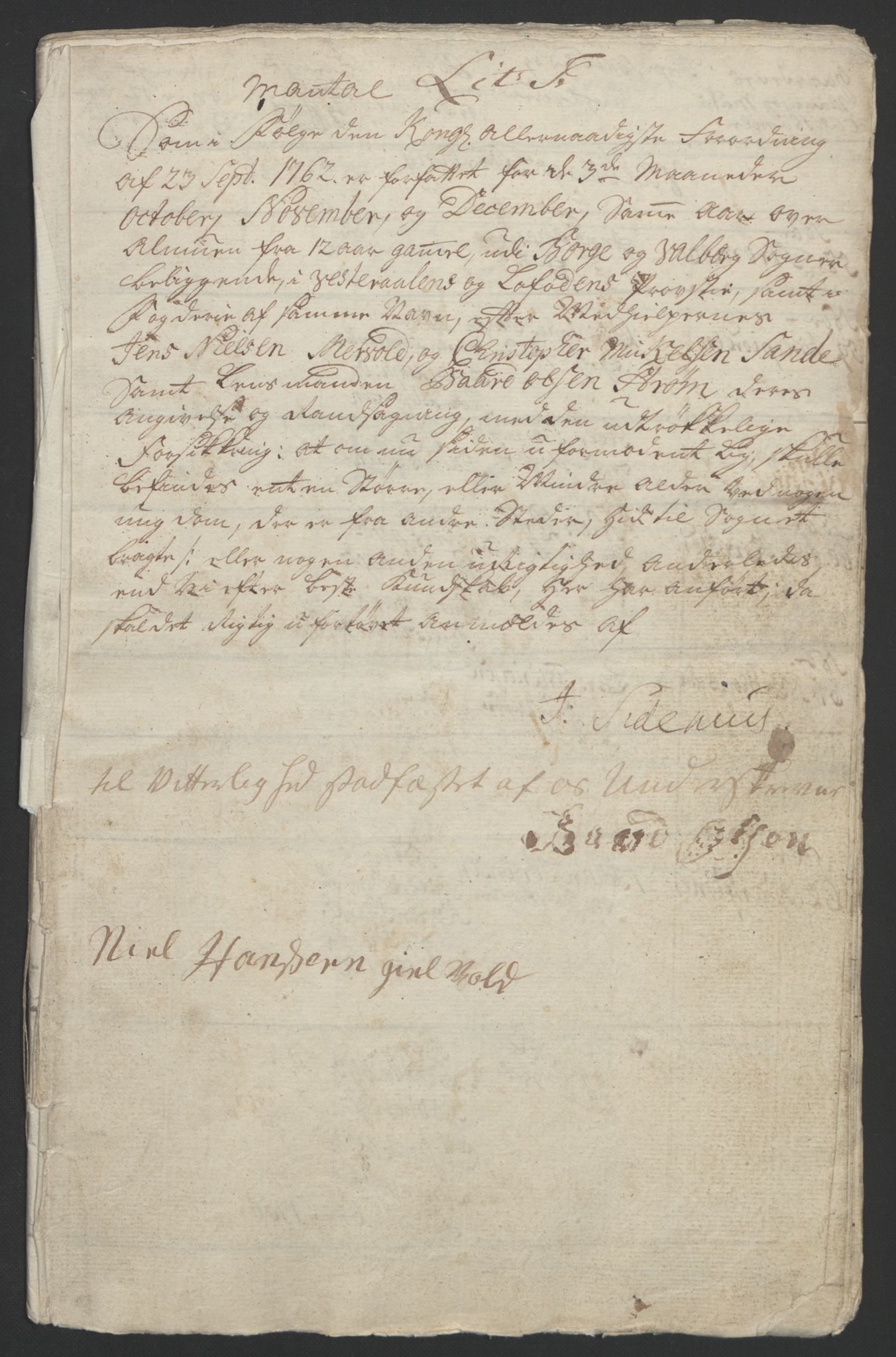 Rentekammeret inntil 1814, Reviderte regnskaper, Fogderegnskap, RA/EA-4092/R67/L4747: Ekstraskatten Vesterålen, Andenes og Lofoten, 1762-1766, p. 116
